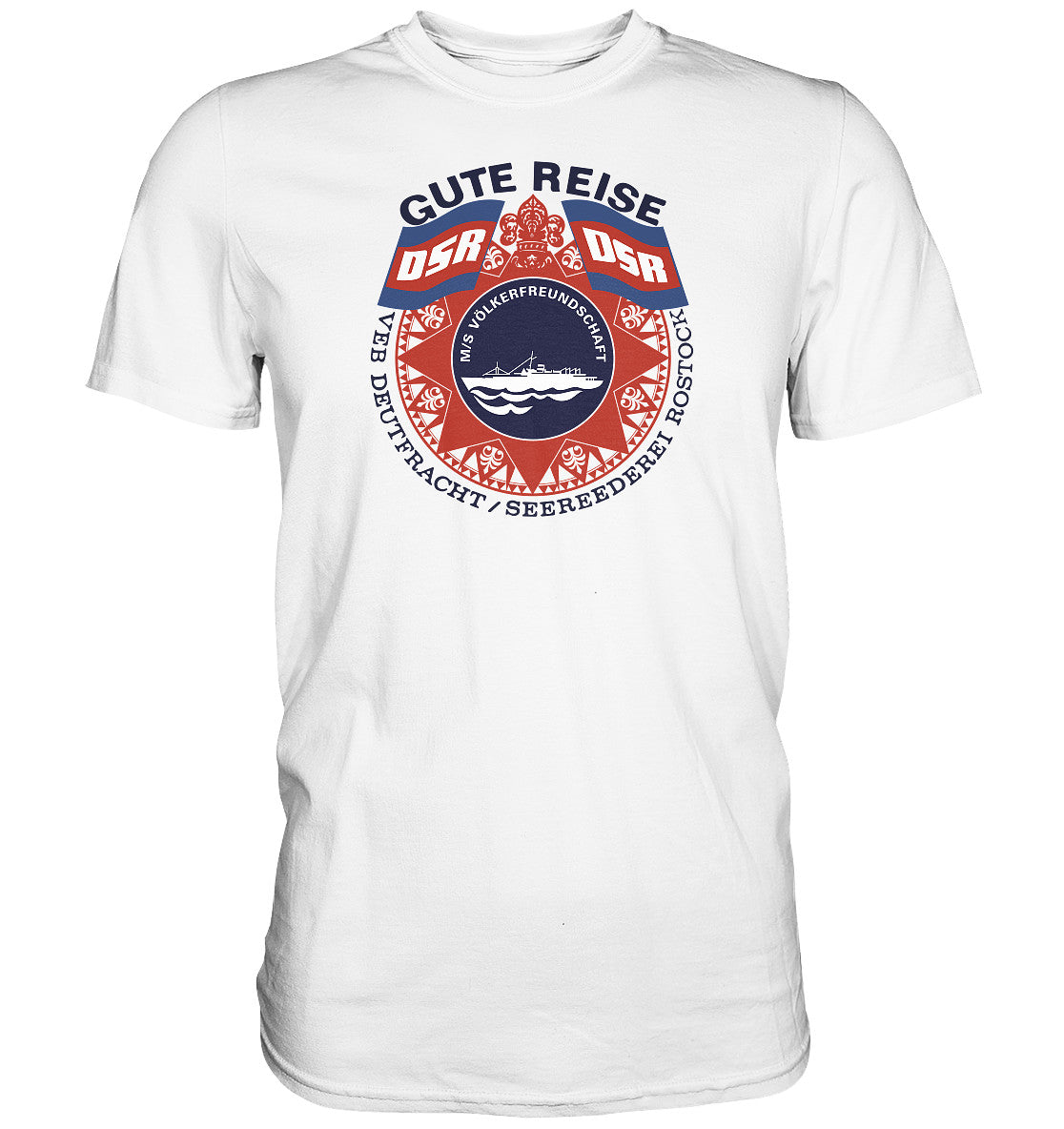 DDR Ostalgie Shirt Unisex • MS VÖLKERFREUNDSCHAFT- hell