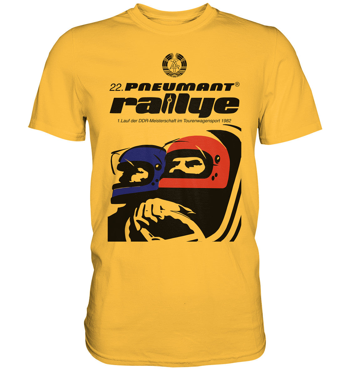 DDR Ostalgie Shirt Unisex • 22. PNEUMANT RALLYE 1982 (ORIGINAL DDR-PLAKAT)