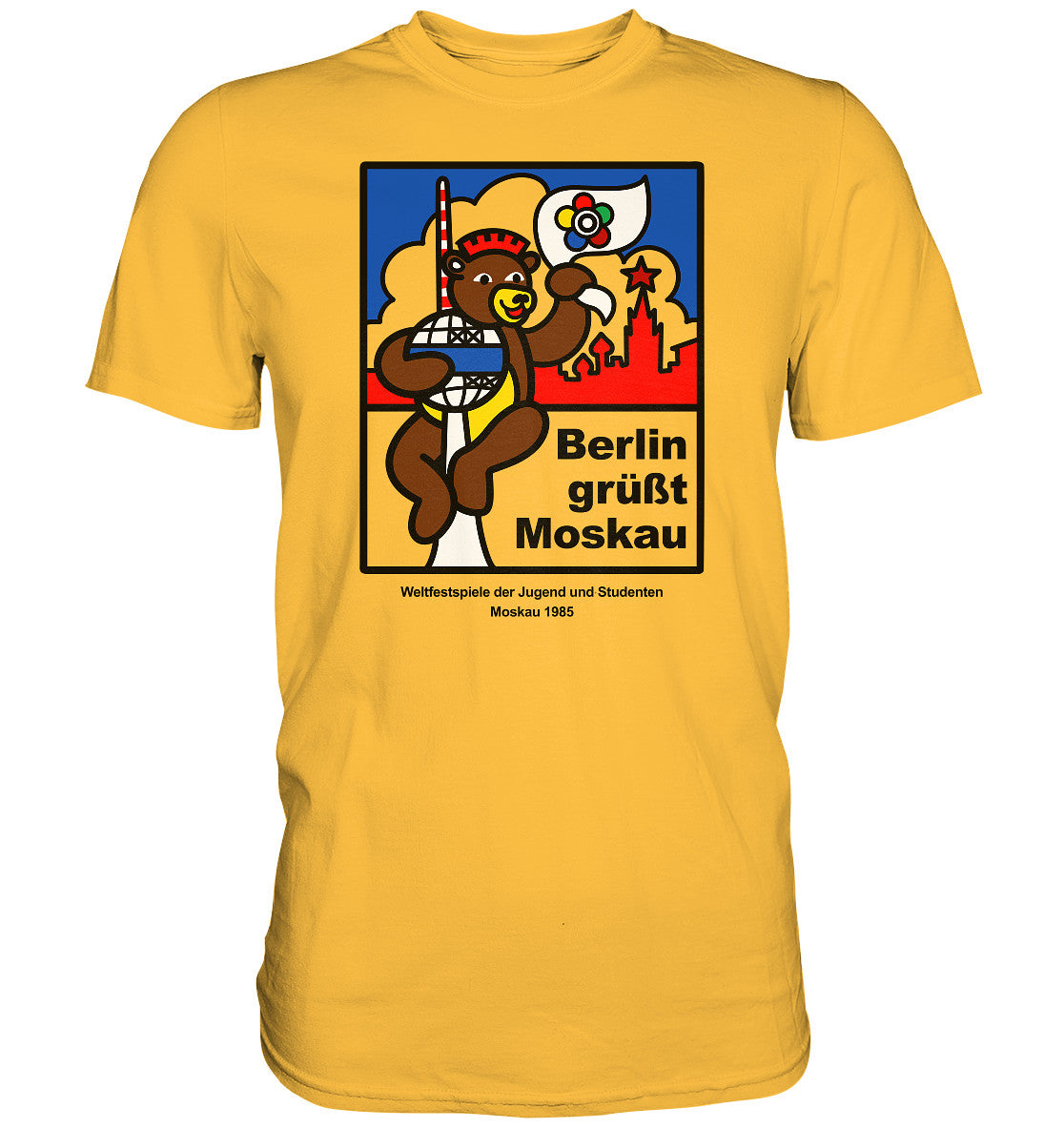DDR Ostalgie Shirt Unisex • WELTFESTSPIELE DER JUGEND, MOSKAU 1985