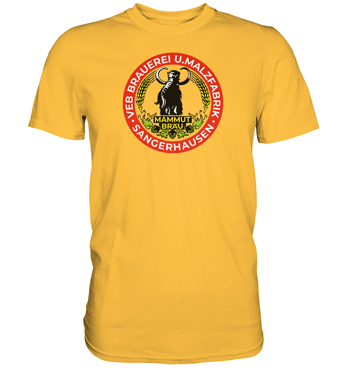 DDR Ostalgie Shirt Unisex • VEB BRAUEREI SANGERHAUSEN - MAMMUT BRÄU