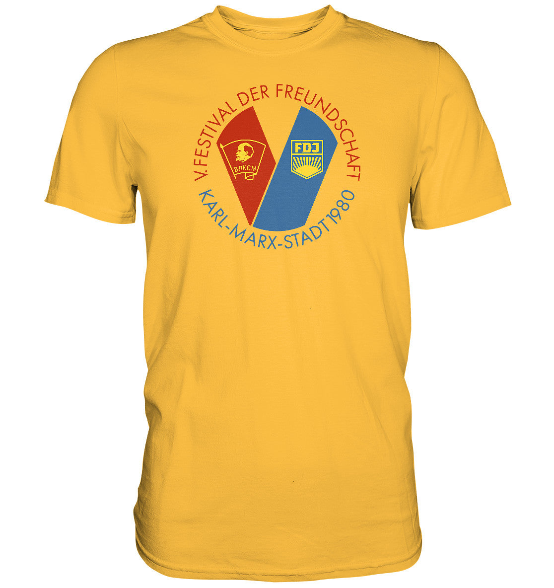 DDR Ostalgie Shirt Unisex • 5. FESTIVAL DER FREUNDSCHAFT - KARL-MARX-STADT