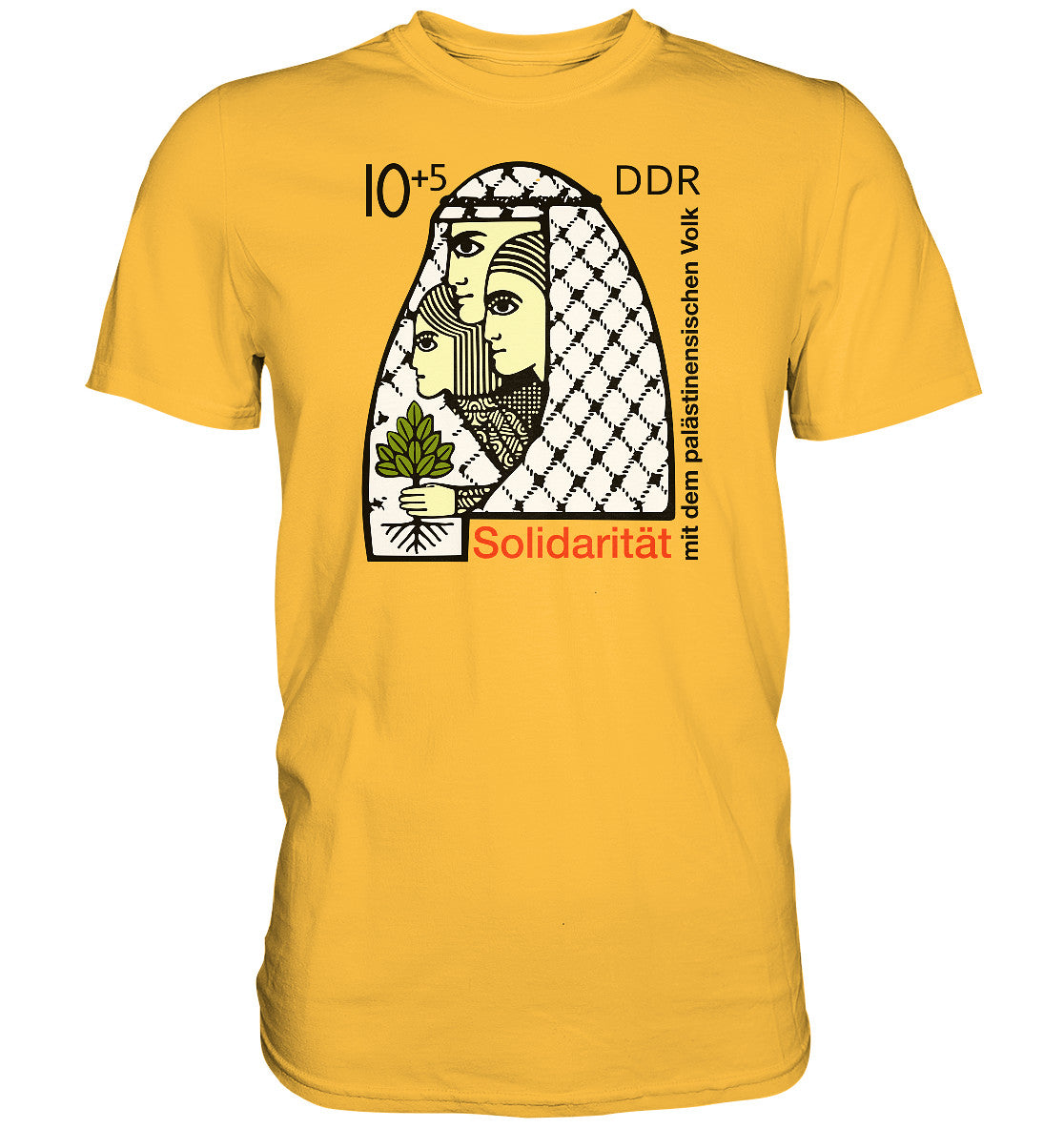 DDR Ostalgie Shirt Unisex • SOLIDARITÄT MIT DEM PALÄSTINENSISCHEN VOLK