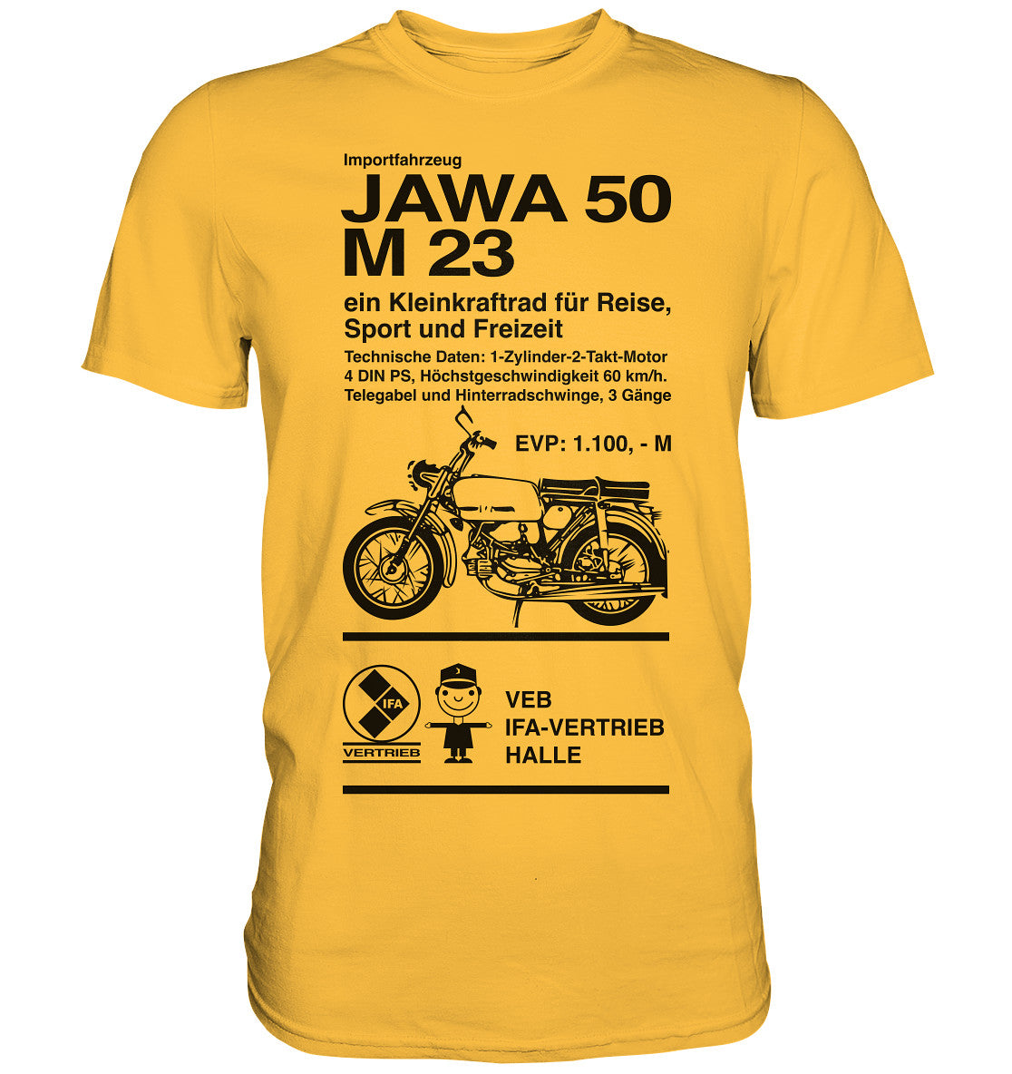 DDR Ostalgie Shirt Unisex • JAWA 50 M23 - ORIGINALPLAKAT
