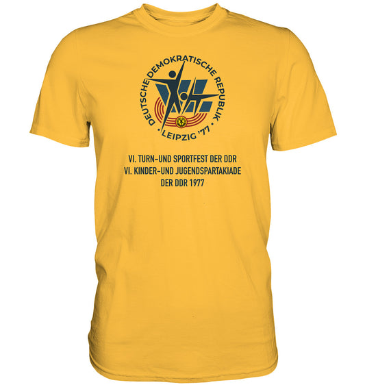 DDR Ostalgie Shirt Unisex • 6. TURN- & SPORTFEST DER DDR - LEIPZIG 1977