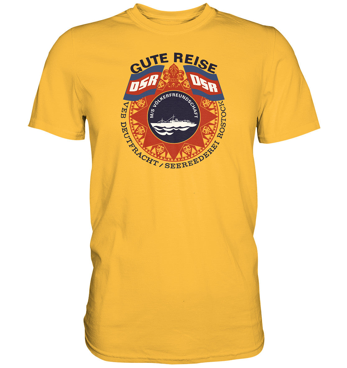 DDR Ostalgie Shirt Unisex • MS VÖLKERFREUNDSCHAFT- hell
