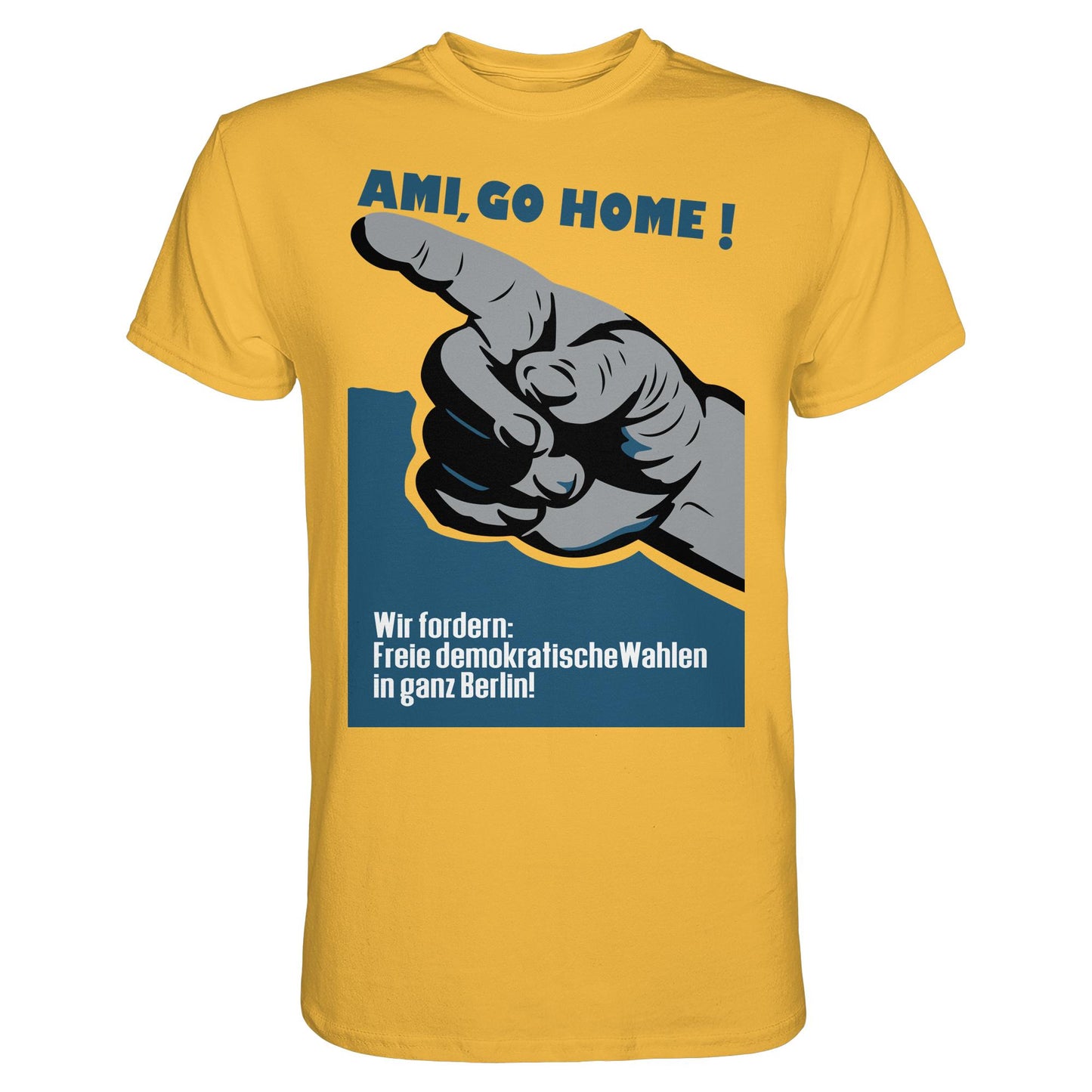 DDR Ostalgie Shirt Unisex • AMI GO HOME! ORIGINALPLAKAT 1950