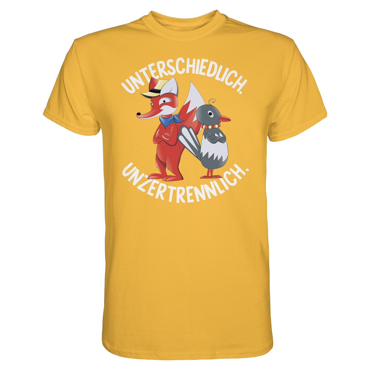 DDR Ostalgie Shirt Unisex • UNSER SANDMÄNNCHEN - HERR FUCHS & FRAU ELSTER, UNZERTRENNLICH