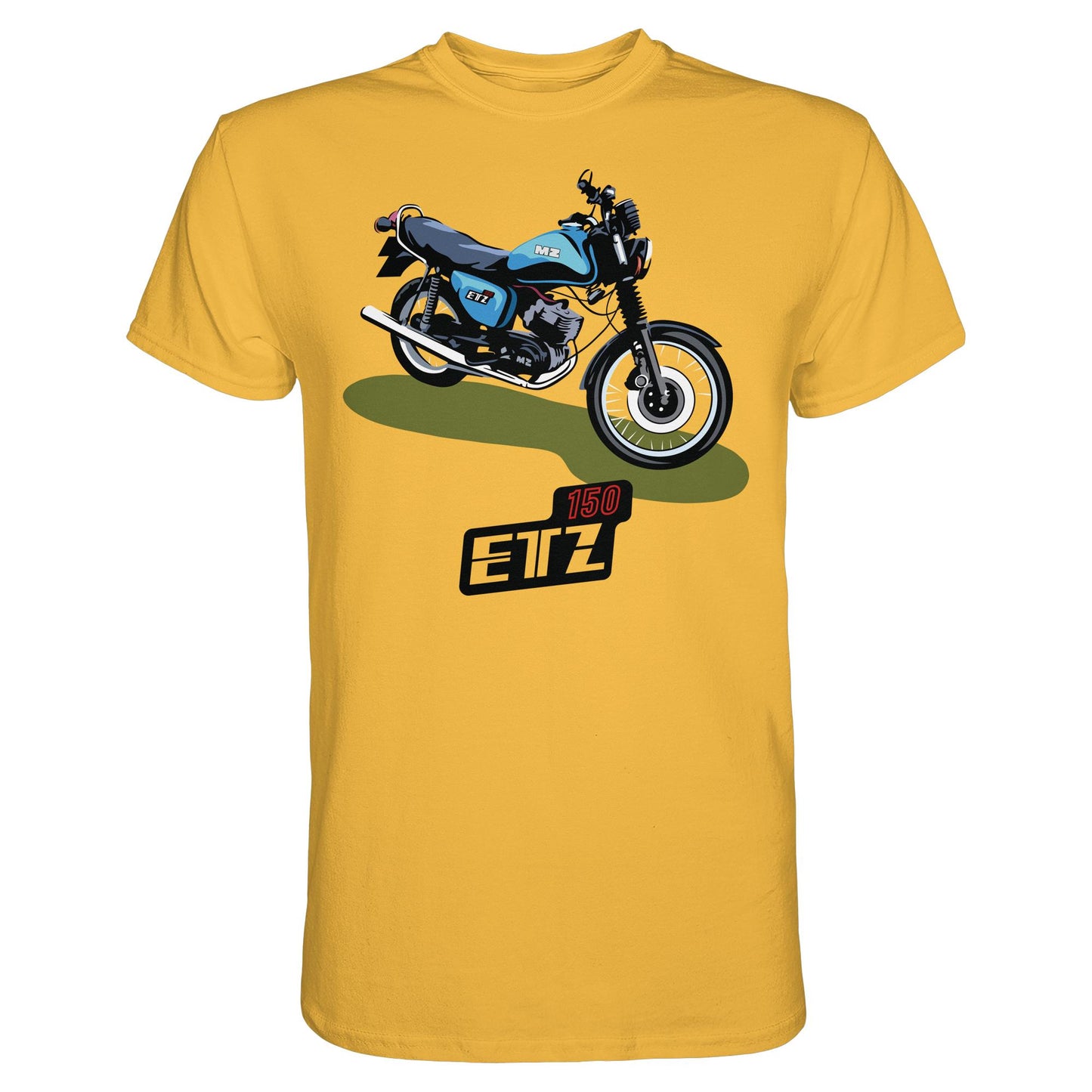 DDR Ostalgie Shirt Unisex • MZ ETZ 150 BLAU (ORIGINAL DDR-PLAKAT)