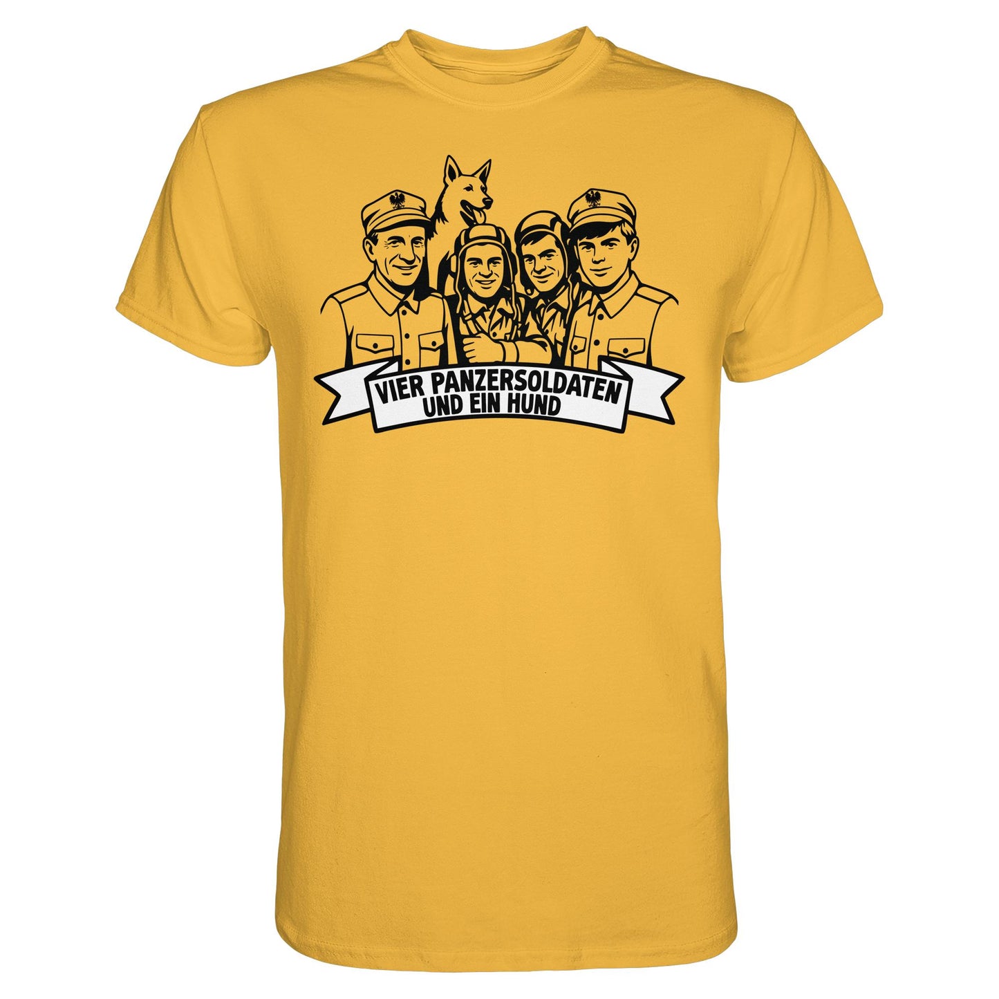 DDR Ostalgie Shirt Unisex • VIER PANZERSOLDATEN UND EIN HUND