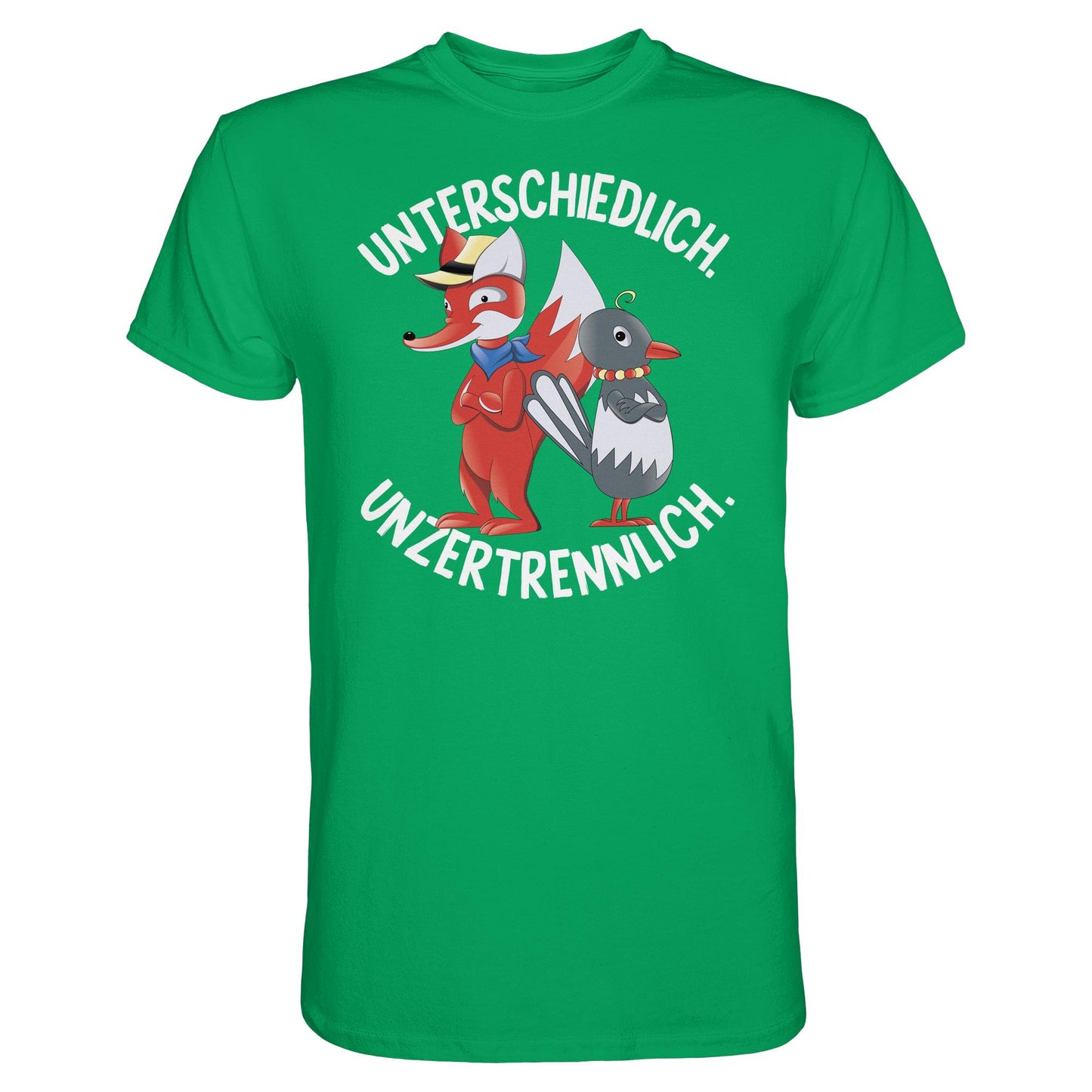DDR Ostalgie Shirt Unisex • UNSER SANDMÄNNCHEN - HERR FUCHS & FRAU ELSTER, UNZERTRENNLICH