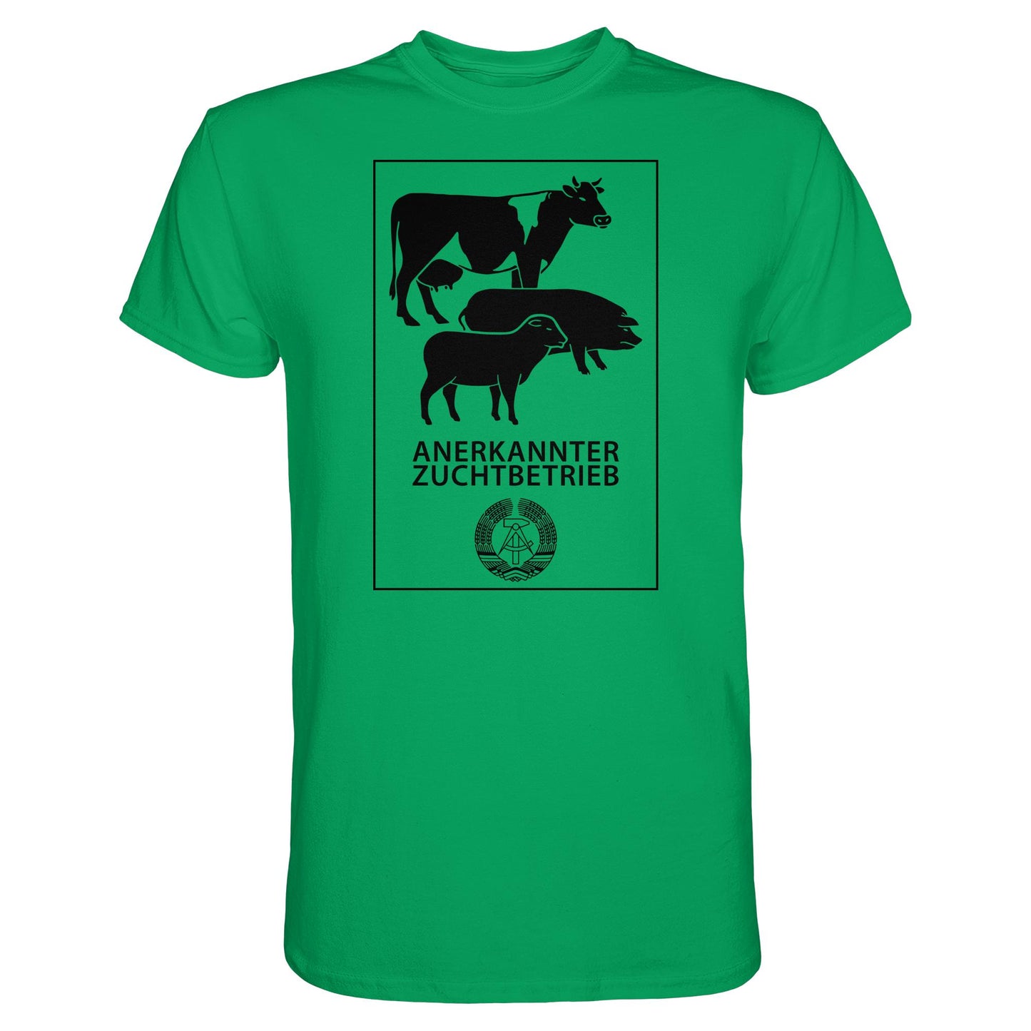 DDR Ostalgie Shirt Unisex • ANERKANNTER ZUCHTBETRIEB (ORIGINALSCHILD)