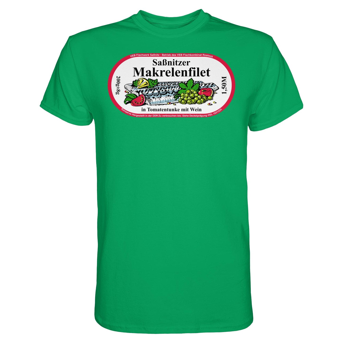 DDR Ostalgie Shirt Unisex • SASSNITZER MAKRELENFILET - VEB FISCHWERK