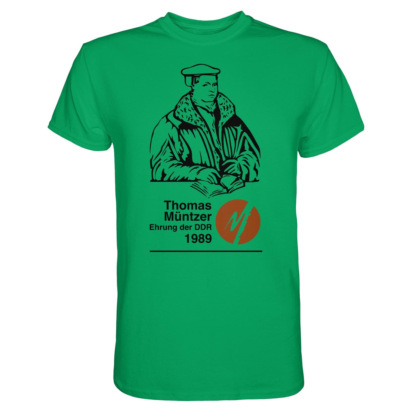 DDR Ostalgie Shirt Unisex • THOMAS MÜNTZER - EHRUNG DER DDR 1990