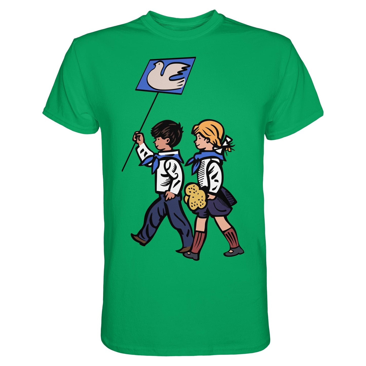 DDR Ostalgie Shirt Unisex • KLEINE WEISSE FRIEDENSTAUBE - ILLUSTRATION UNSERE FIBEL