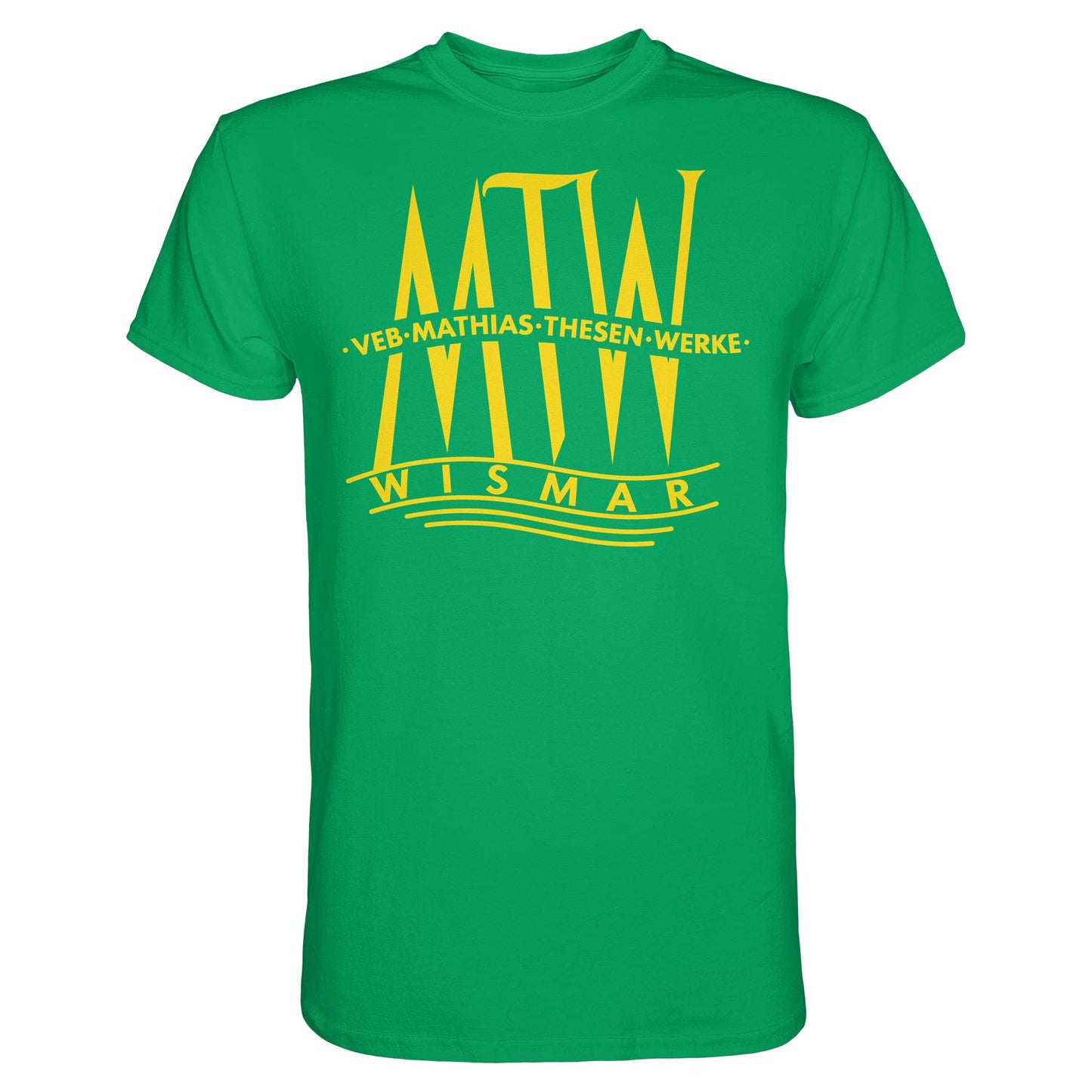 DDR Ostalgie Shirt Unisex • MATHIAS-THESEN-WERKE WISMAR (LOGO 1946)