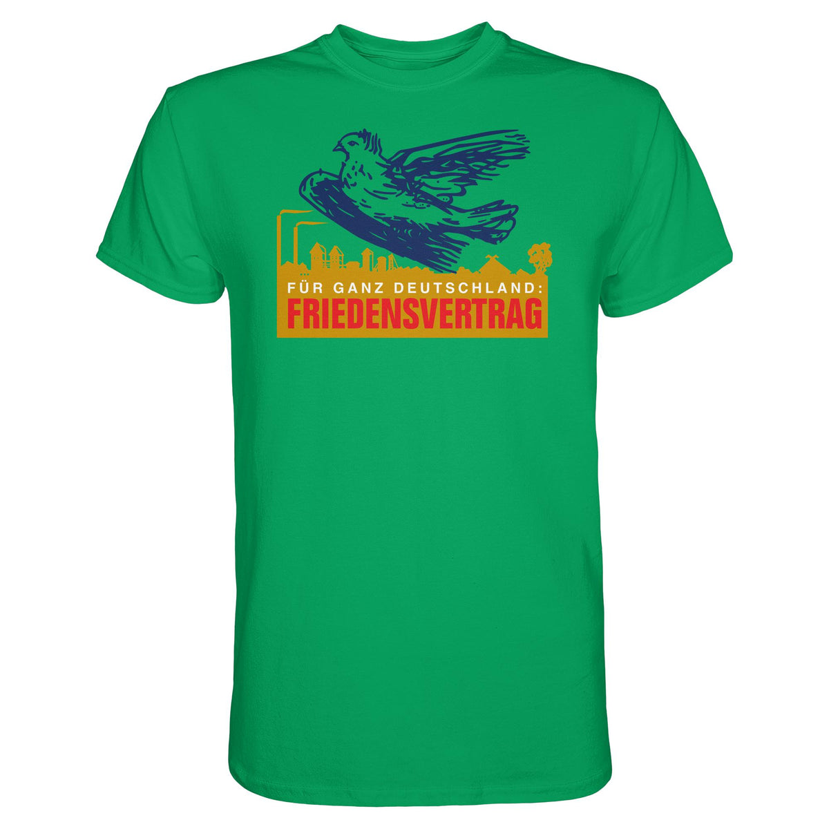 DDR Ostalgie Shirt Unisex • FRIEDENSVERTRAG FÜR GANZ DEUTSCHLAND (ORIGINAL-PIN)