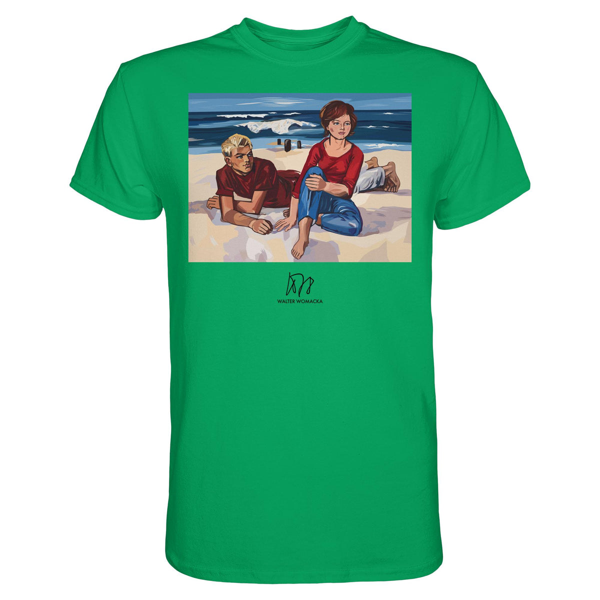 DDR Ostalgie Shirt Unisex • WALTER WOMACKA - AM STRAND (1962)