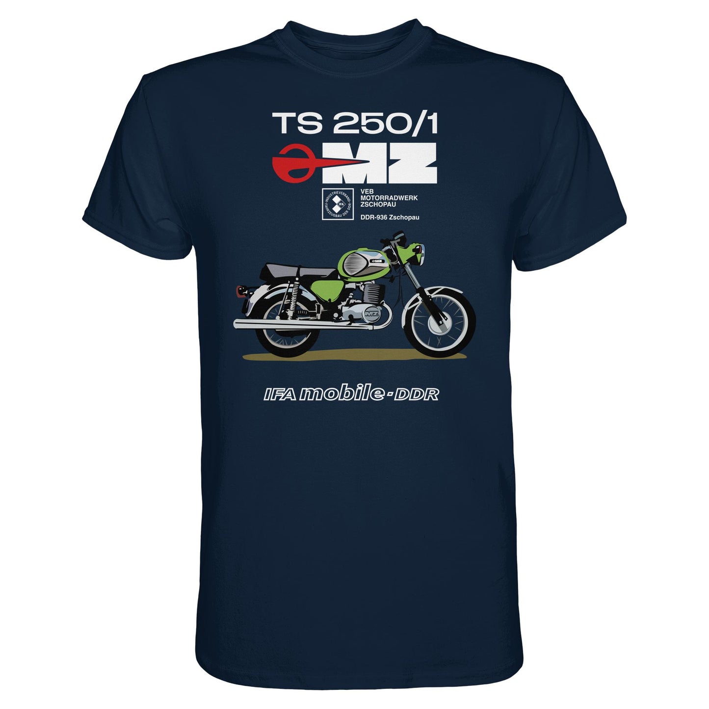 DDR Ostalgie Shirt Unisex • MZ TS 250 GRÜN (ORIGINAL DDR-PLAKAT)