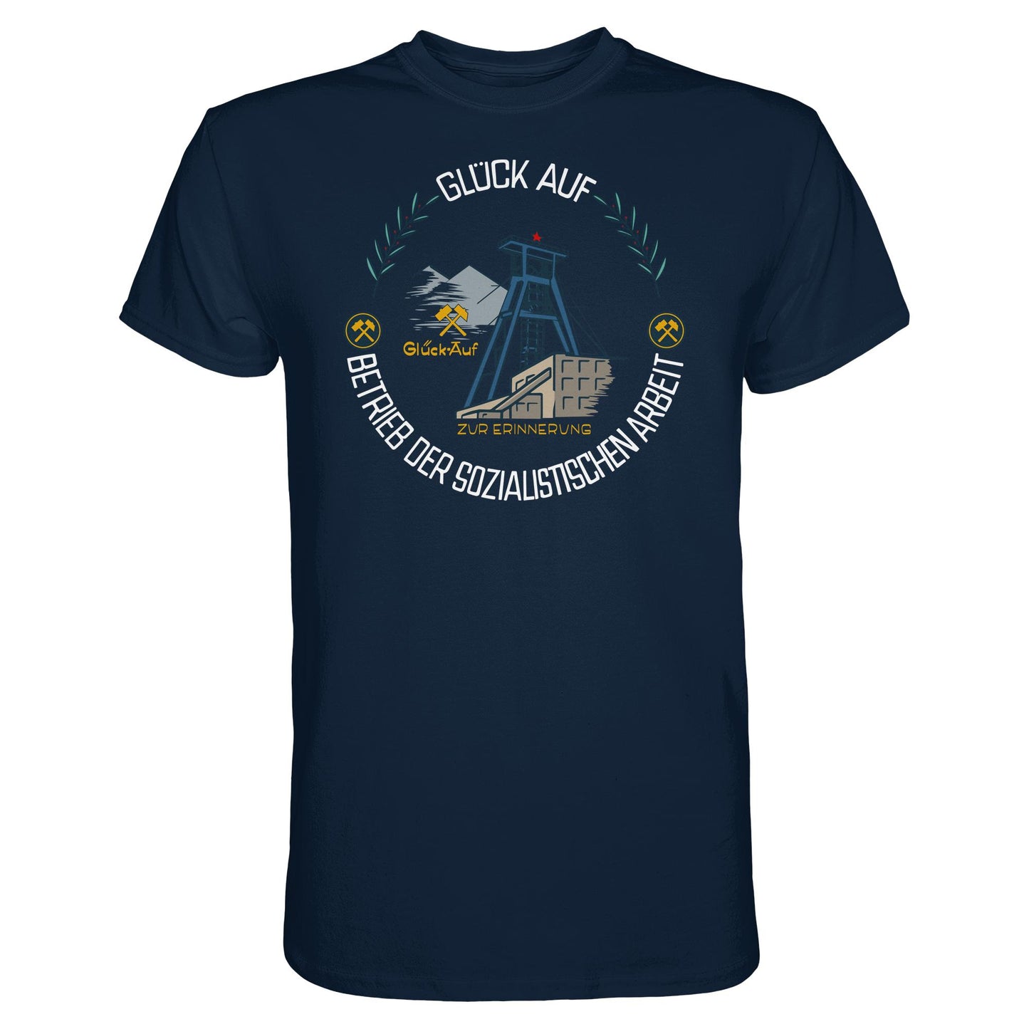 DDR Ostalgie Shirt Unisex • WISMUT - GLÜCK AUF