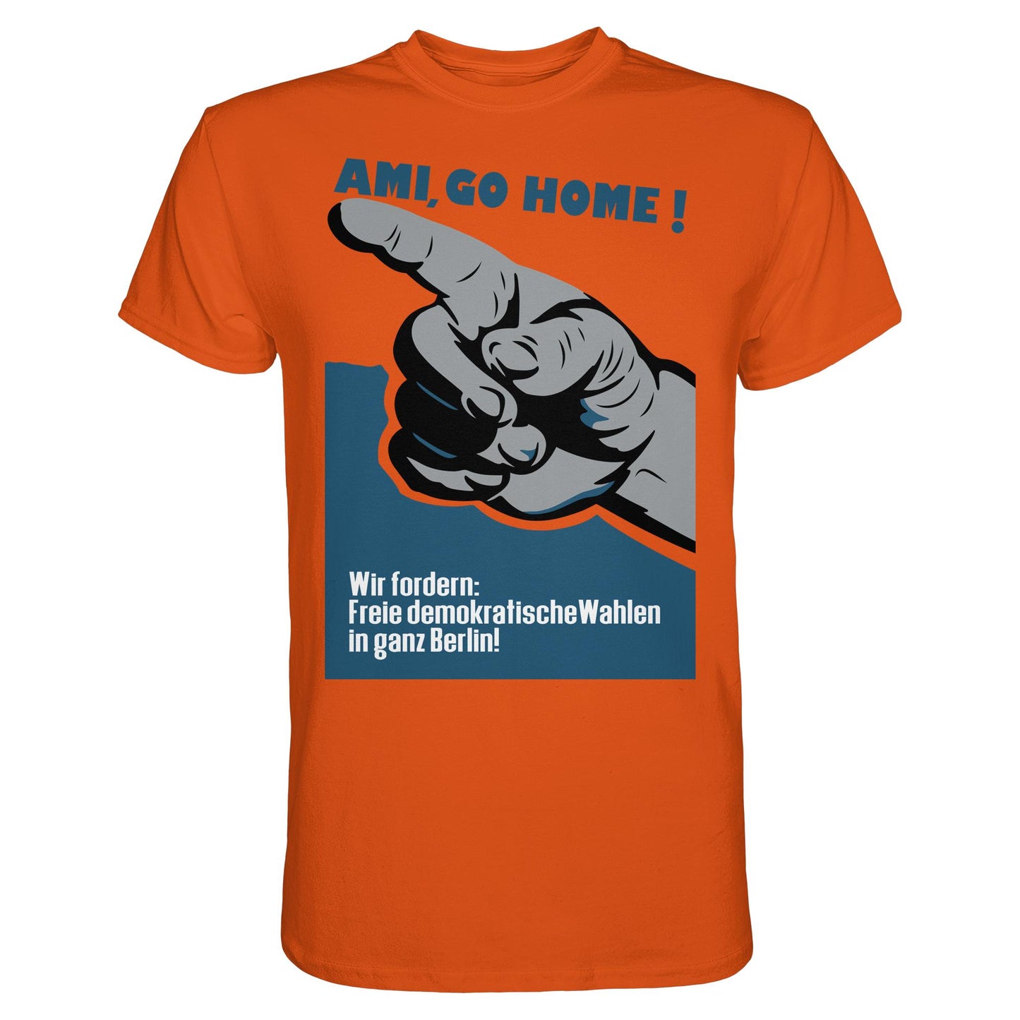 DDR Ostalgie Shirt Unisex • AMI GO HOME! ORIGINALPLAKAT 1950
