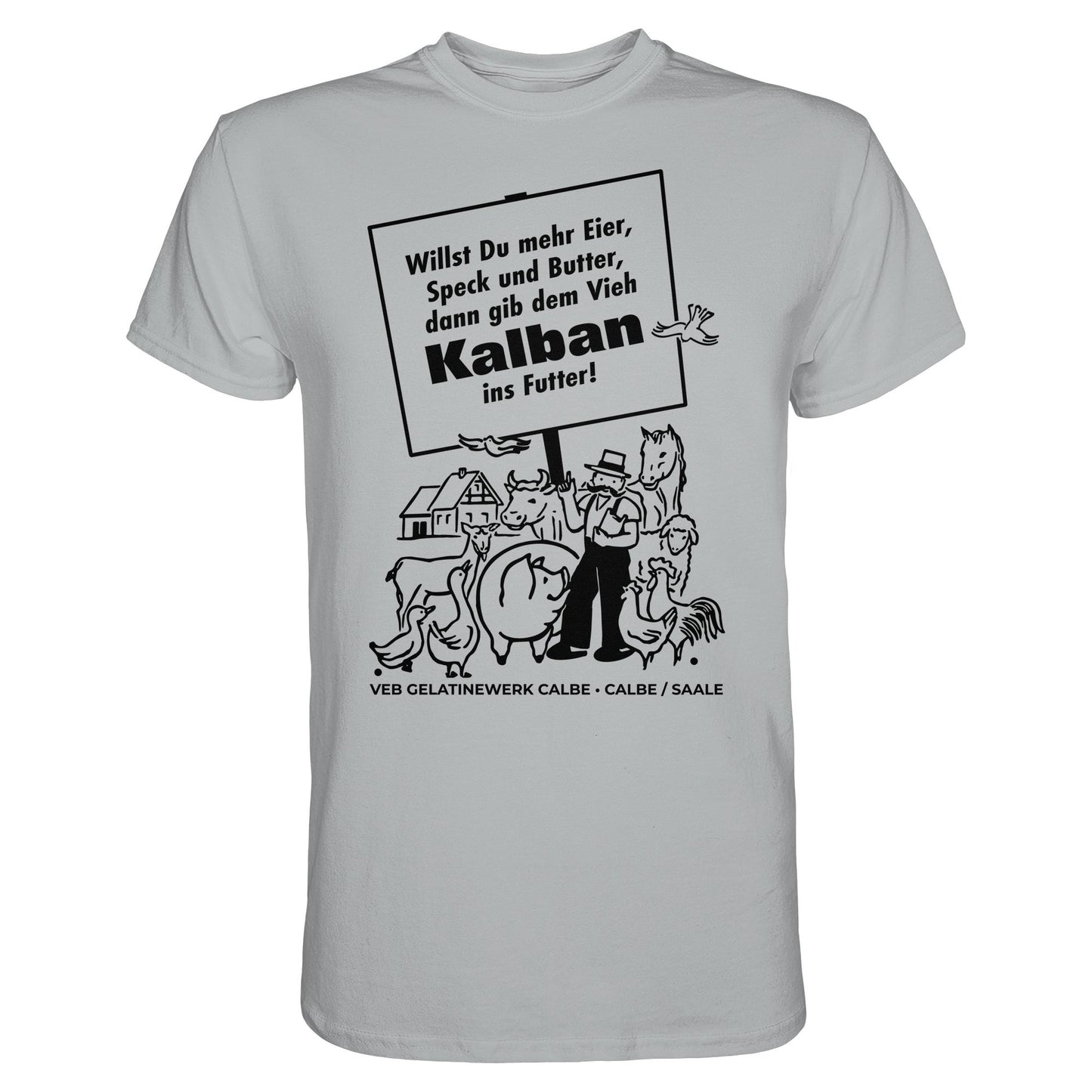 DDR Ostalgie Shirt Unisex • KALBAN, VEB GELATINEWERK CALBE - ORIGINALPLAKAT