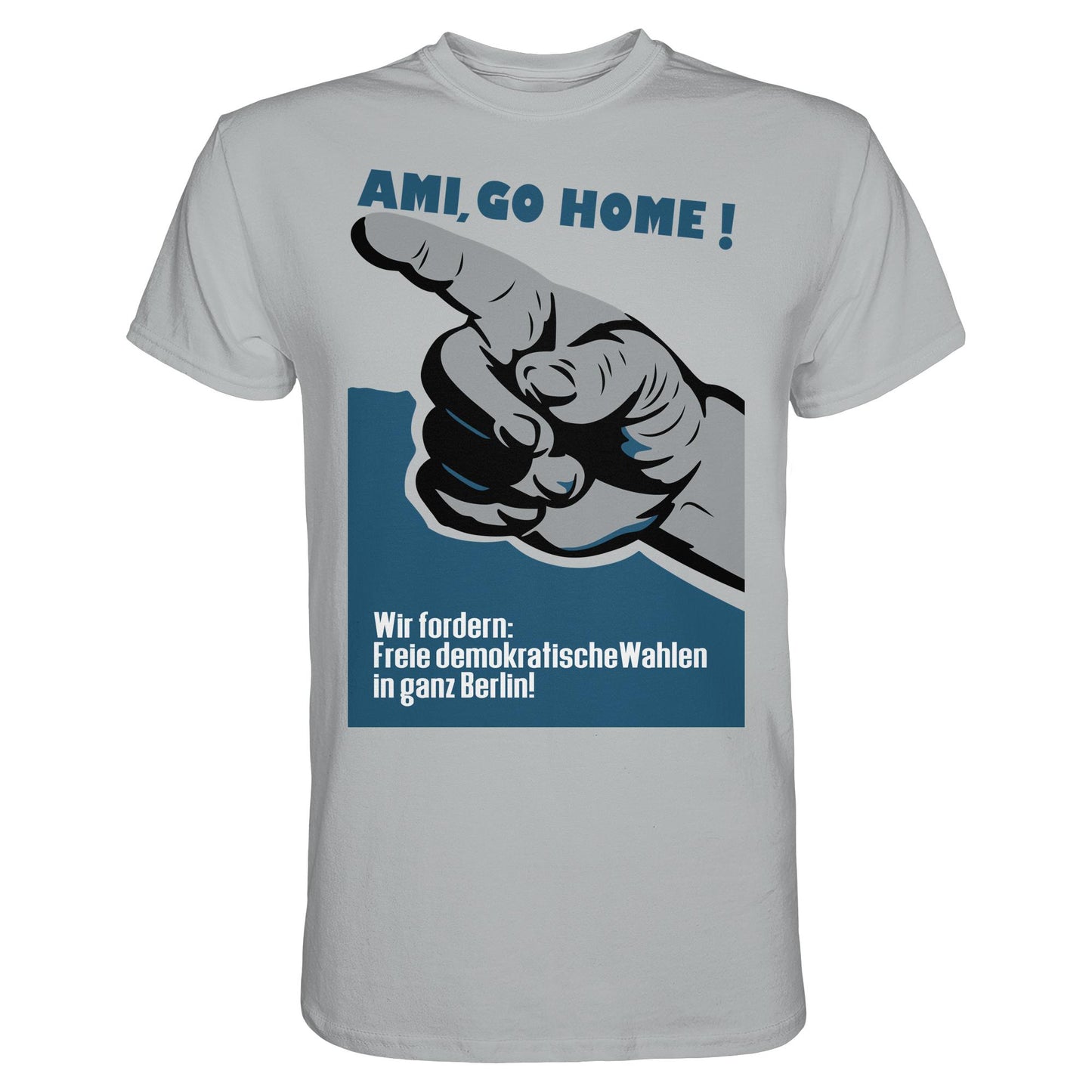 DDR Ostalgie Shirt Unisex • AMI GO HOME! ORIGINALPLAKAT 1950