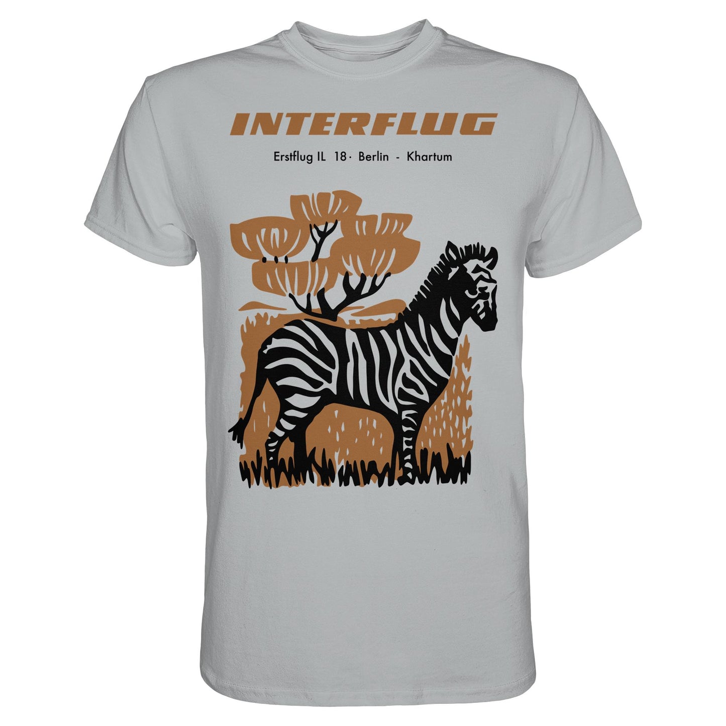 DDR Ostalgie Shirt Unisex • INTERFLUG BERLIN - KHARTUM (ORIGINAL SONDERSTEMPEL)