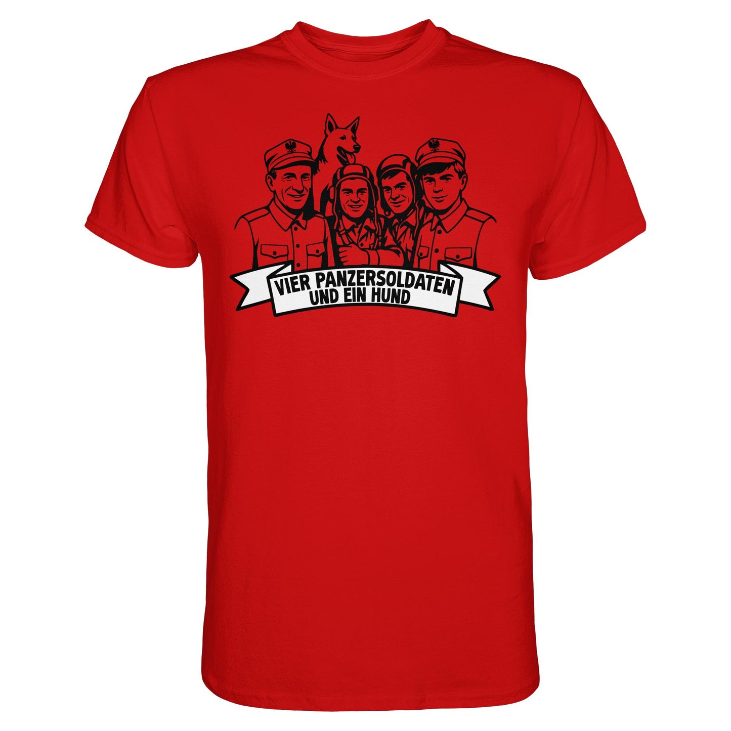 DDR Ostalgie Shirt Unisex • VIER PANZERSOLDATEN UND EIN HUND