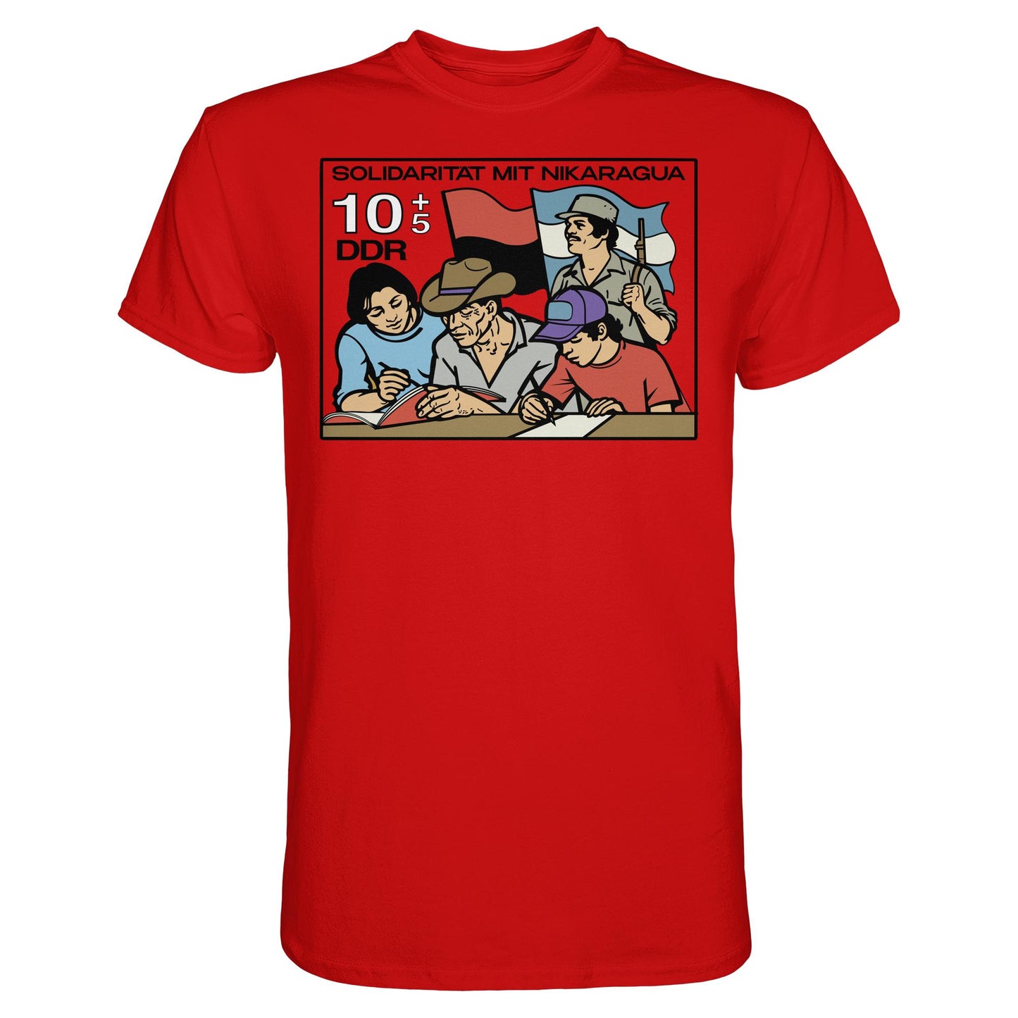 DDR Ostalgie Shirt Unisex • SOLIDARITÄT MIT NIKARAGUA (DDR-BRIEFMARKE)