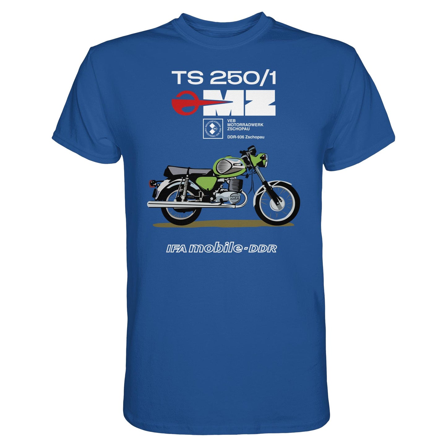 DDR Ostalgie Shirt Unisex • MZ TS 250 GRÜN (ORIGINAL DDR-PLAKAT)