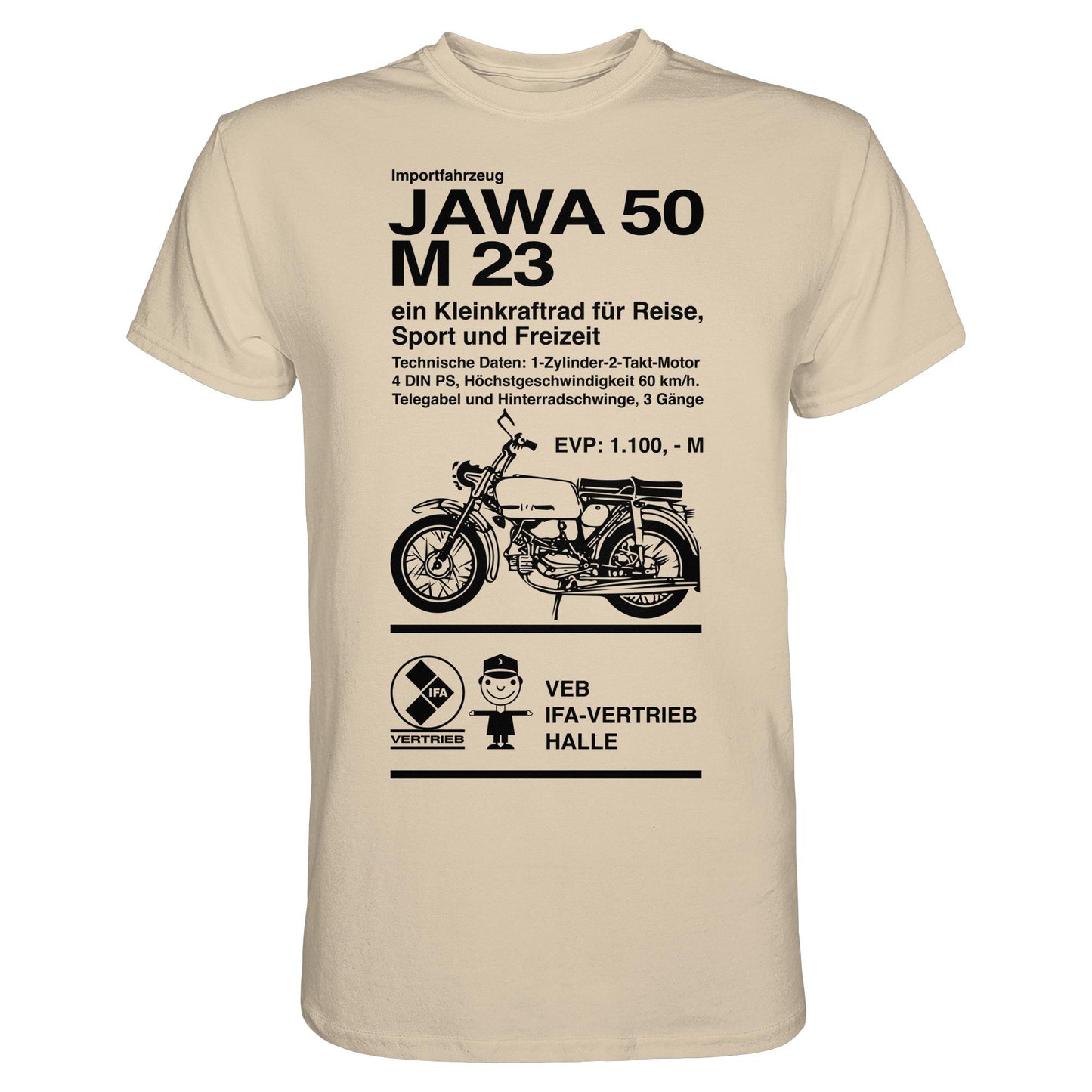 DDR Ostalgie Shirt Unisex • JAWA 50 M23 - ORIGINALPLAKAT