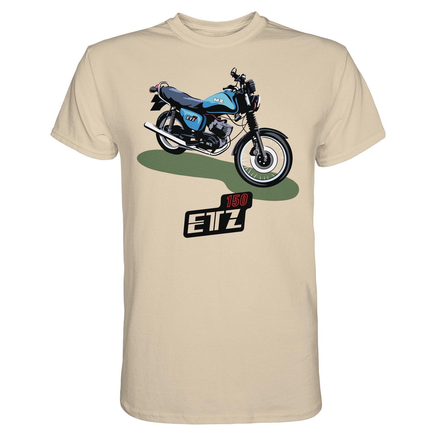 DDR Ostalgie Shirt Unisex • MZ ETZ 150 BLAU (ORIGINAL DDR-PLAKAT)