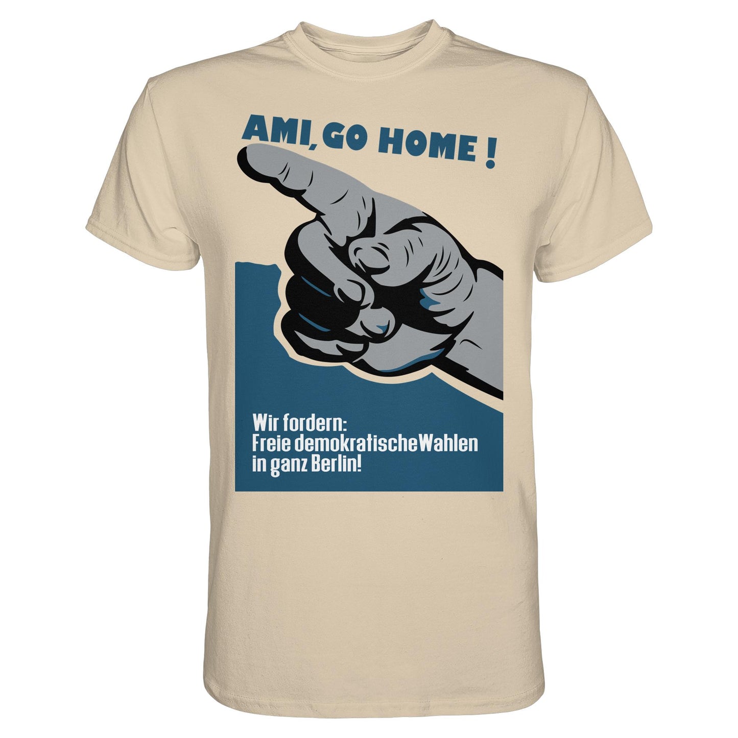 DDR Ostalgie Shirt Unisex • AMI GO HOME! ORIGINALPLAKAT 1950