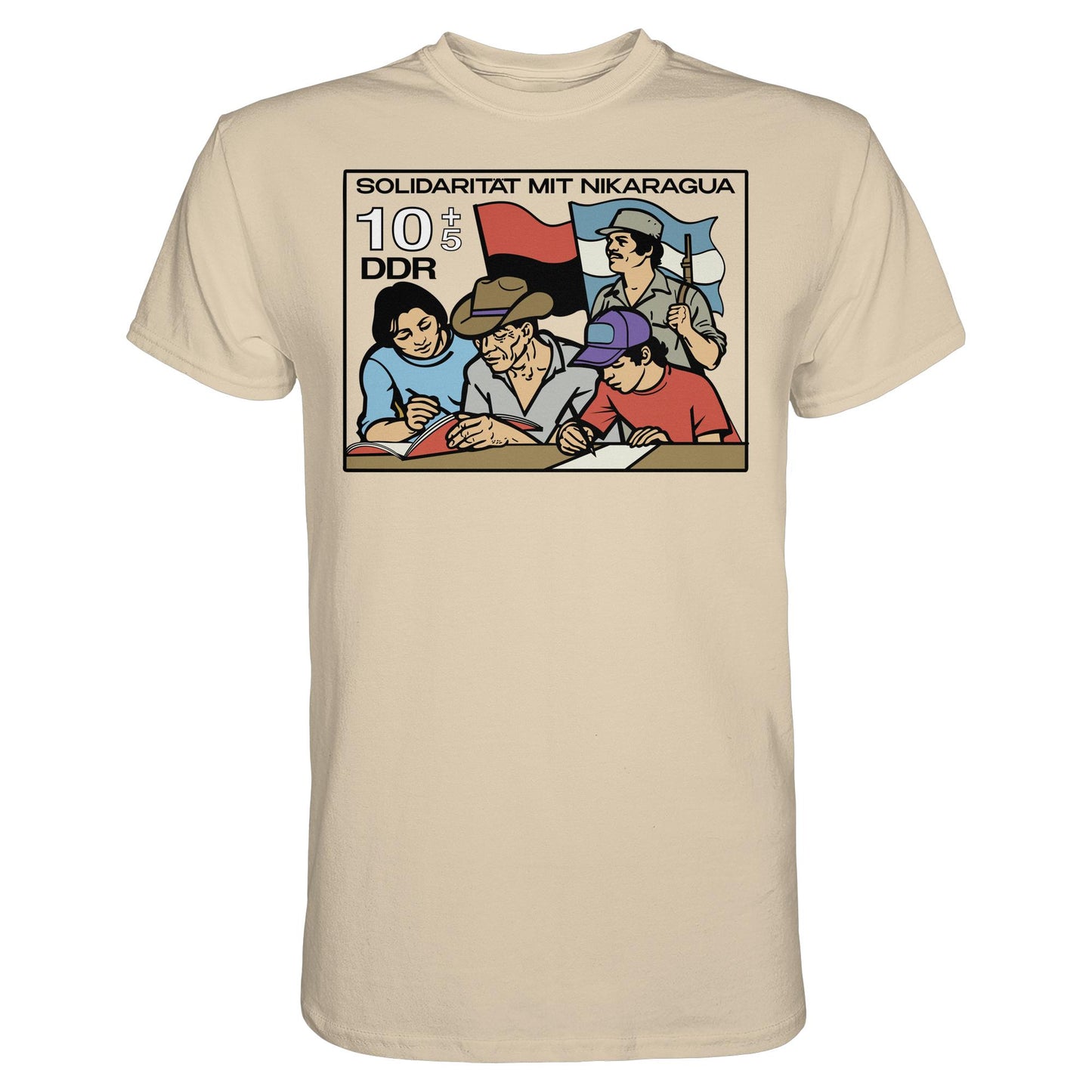 DDR Ostalgie Shirt Unisex • SOLIDARITÄT MIT NIKARAGUA (DDR-BRIEFMARKE)