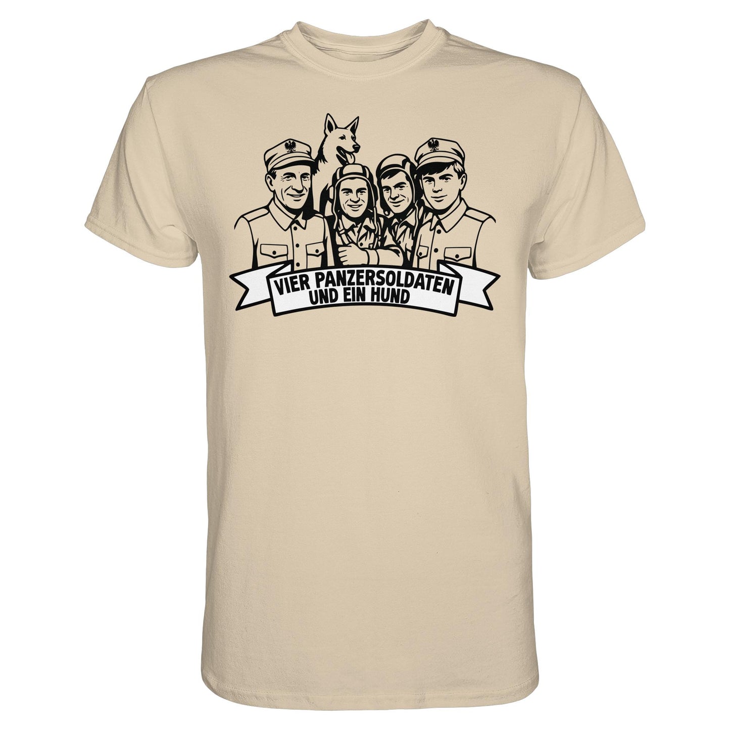 DDR Ostalgie Shirt Unisex • VIER PANZERSOLDATEN UND EIN HUND