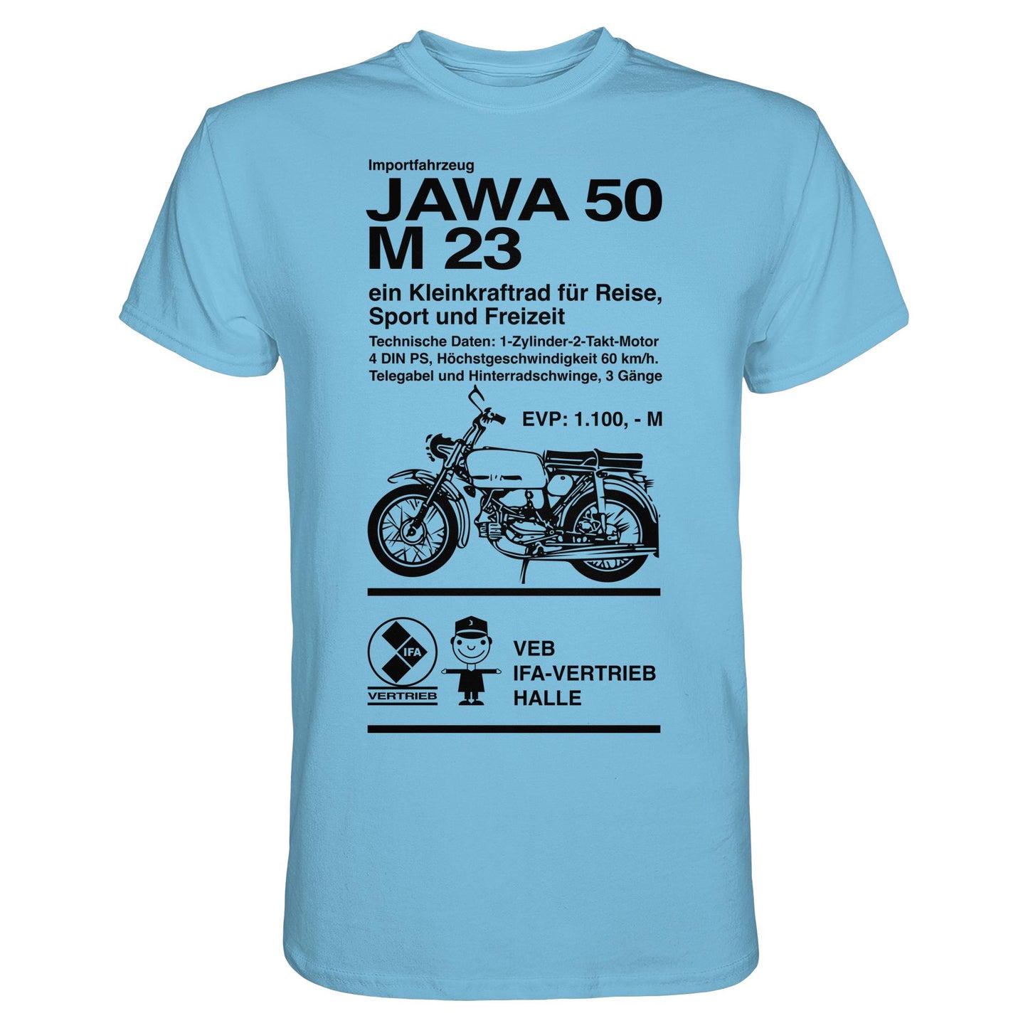 DDR Ostalgie Shirt Unisex • JAWA 50 M23 - ORIGINALPLAKAT