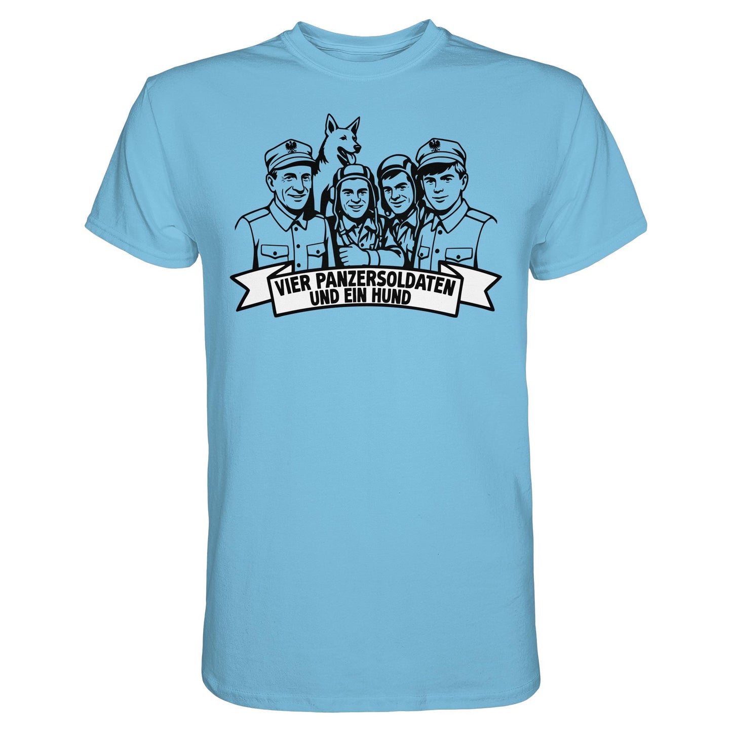 DDR Ostalgie Shirt Unisex • VIER PANZERSOLDATEN UND EIN HUND