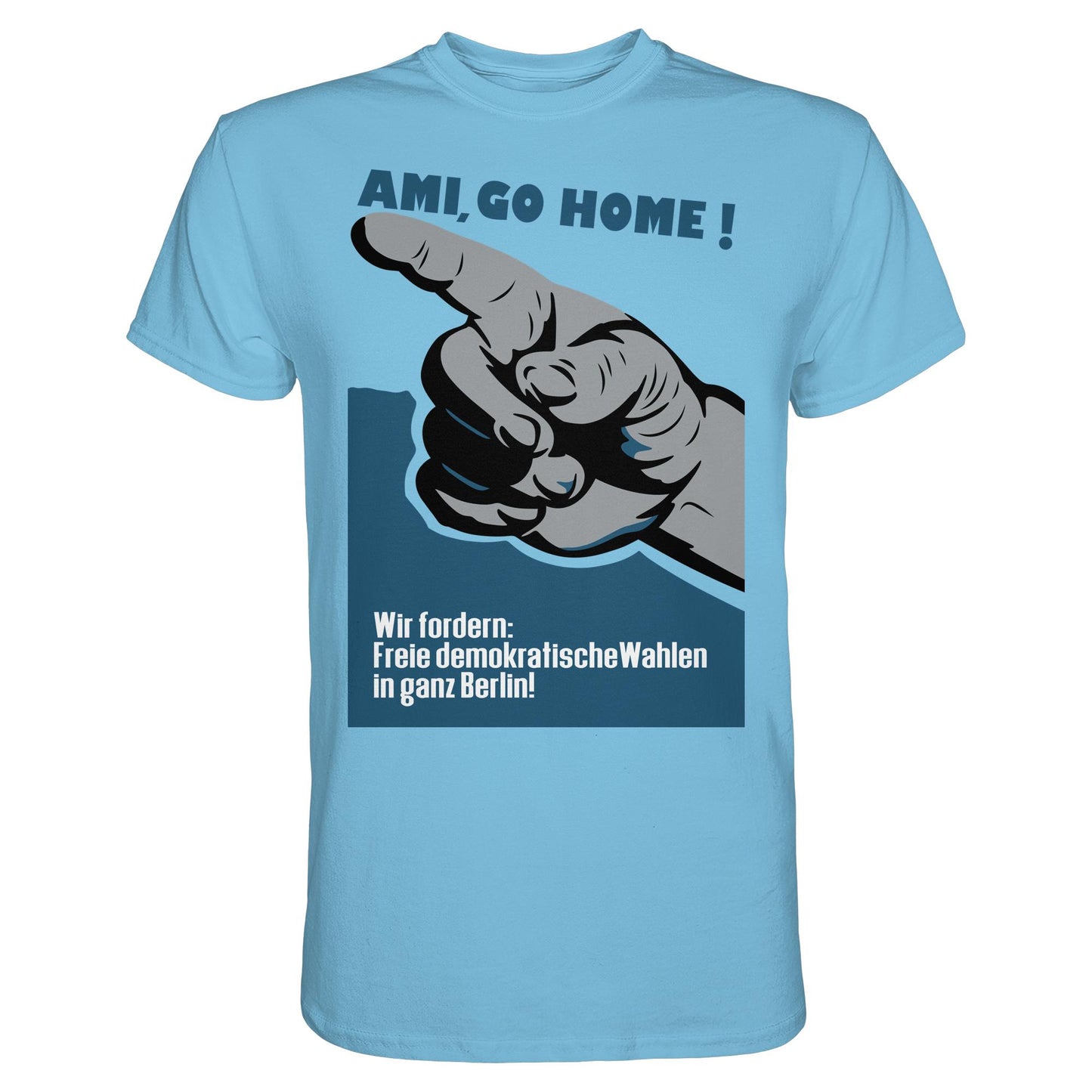 DDR Ostalgie Shirt Unisex • AMI GO HOME! ORIGINALPLAKAT 1950