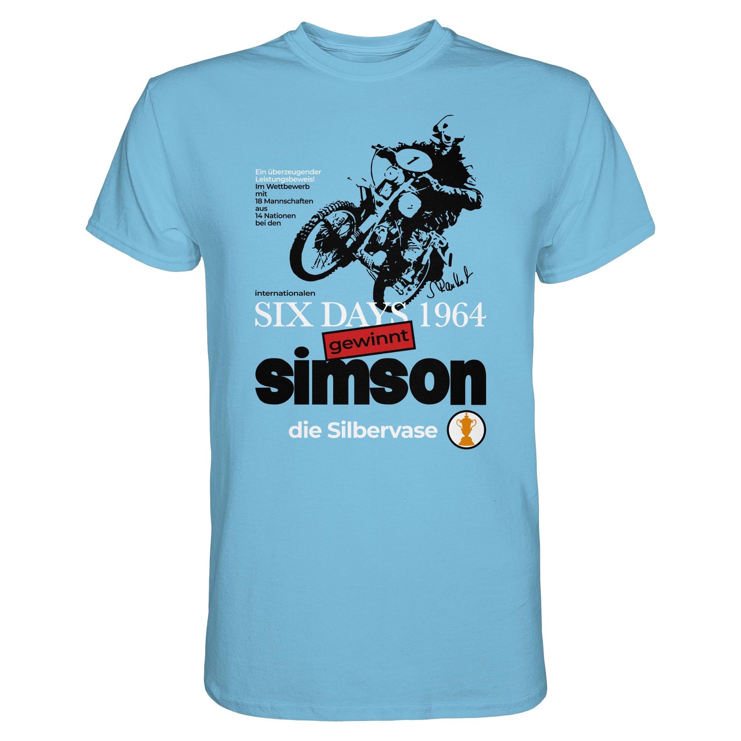 DDR Ostalgie Shirt Unisex • SIMSON GEWINNT SILBERVASE - SIX DAYS 1964