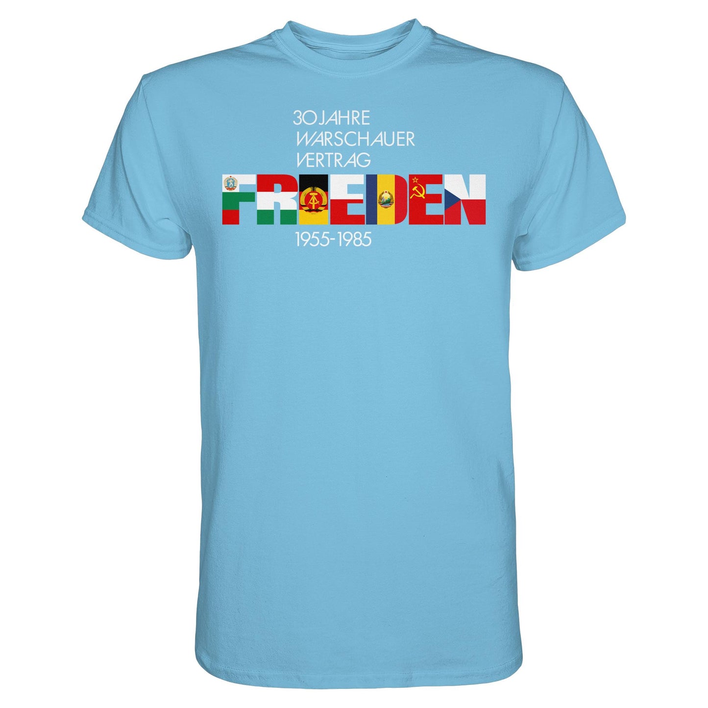 DDR Ostalgie Shirt Unisex • FRIEDEN - 30 JAHRE WARSCHAUER VERTRAG (DDR-BRIEFMARKE)