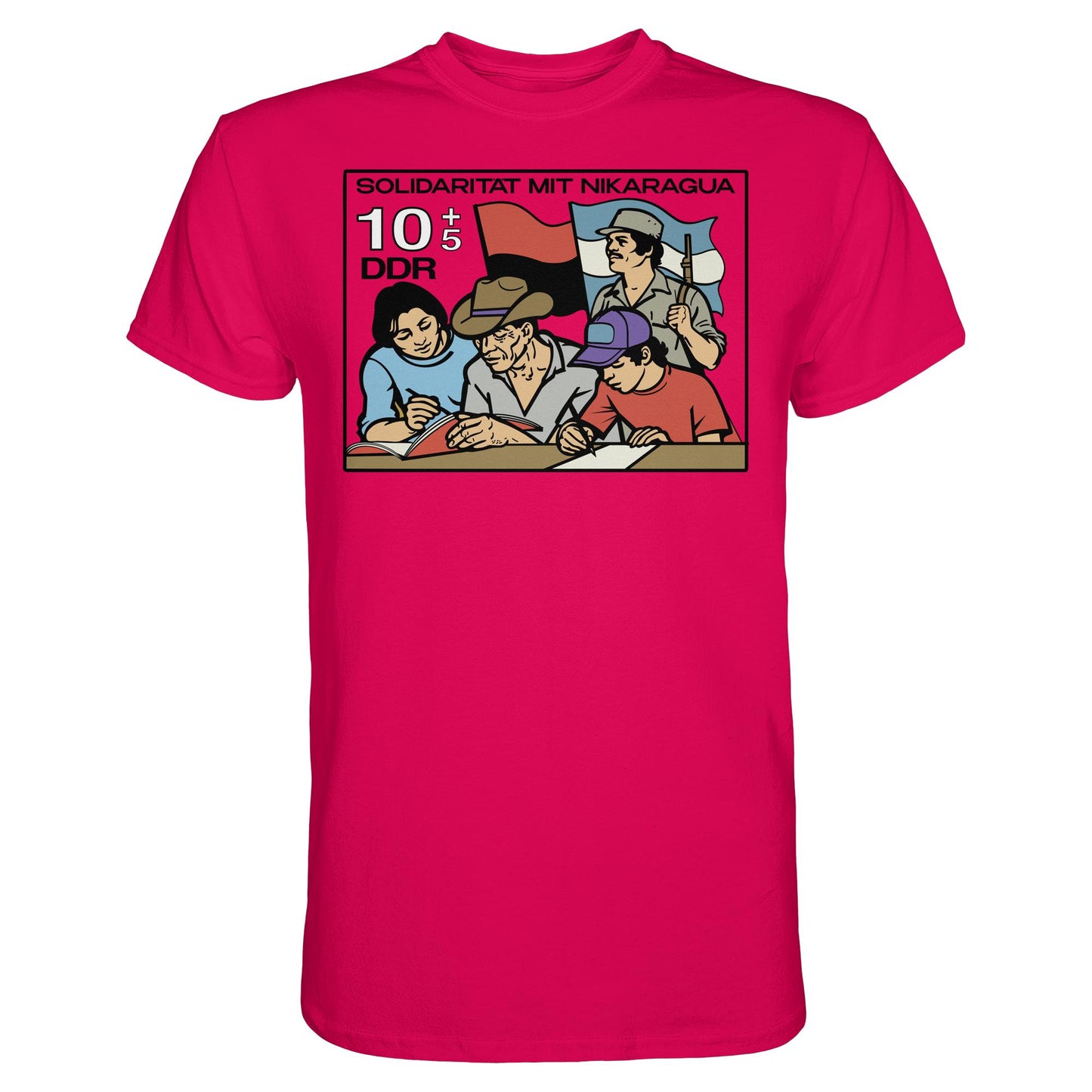 DDR Ostalgie Shirt Unisex • SOLIDARITÄT MIT NIKARAGUA (DDR-BRIEFMARKE)