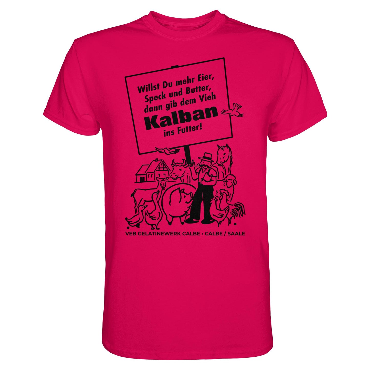 DDR Ostalgie Shirt Unisex • KALBAN, VEB GELATINEWERK CALBE - ORIGINALPLAKAT