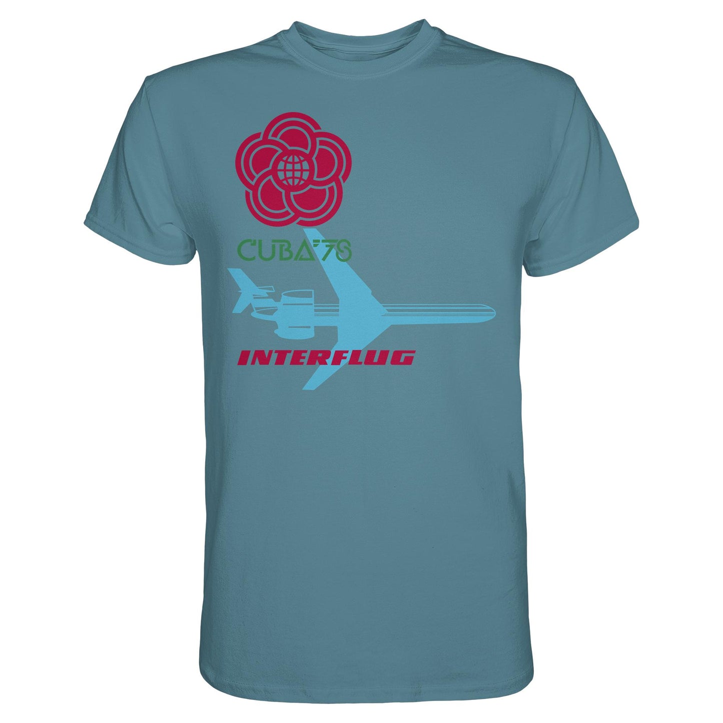 DDR Ostalgie Shirt Unisex • INTERFLUG BERLIN - CUBA WELTFESTSPIELE 1978 (ORIGINAL SONDERSTEMPEL)