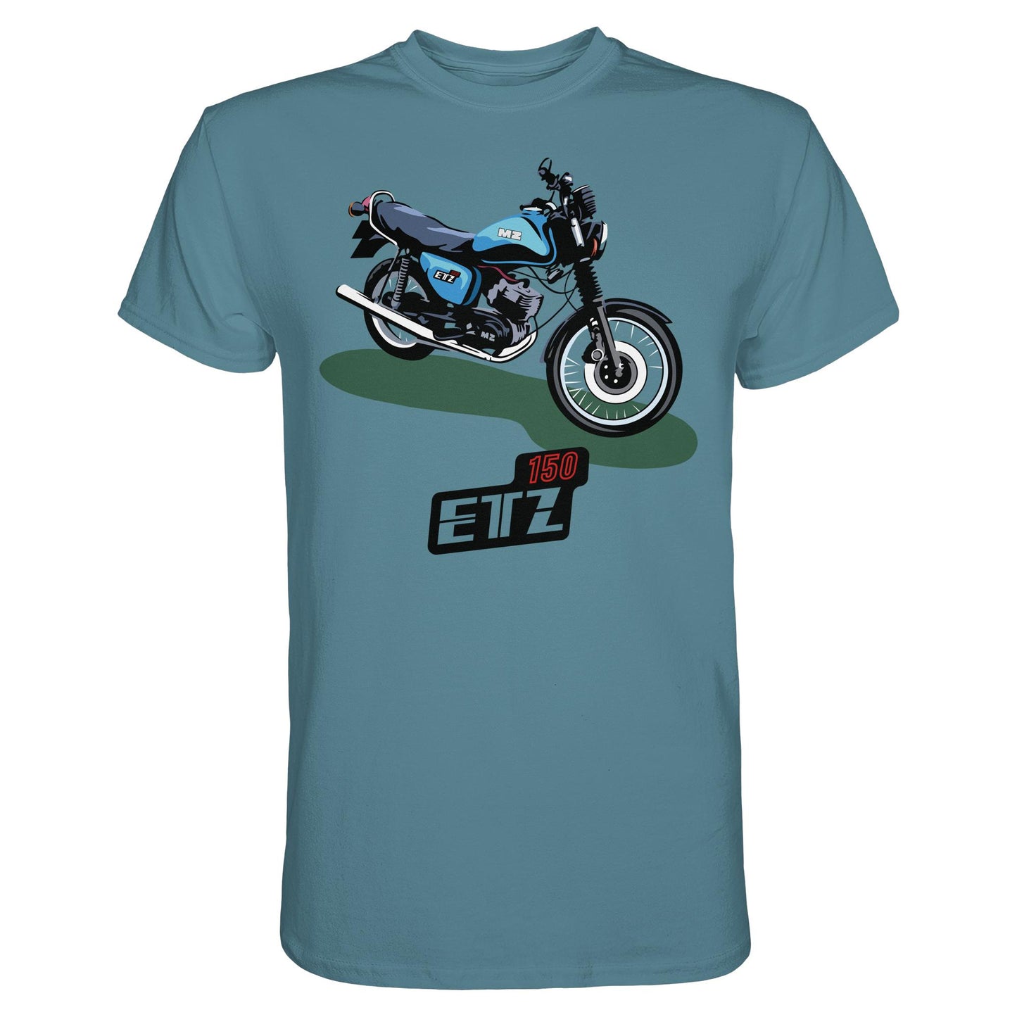 DDR Ostalgie Shirt Unisex • MZ ETZ 150 BLAU (ORIGINAL DDR-PLAKAT)