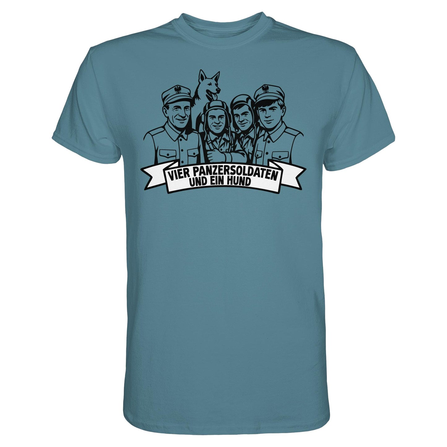 DDR Ostalgie Shirt Unisex • VIER PANZERSOLDATEN UND EIN HUND