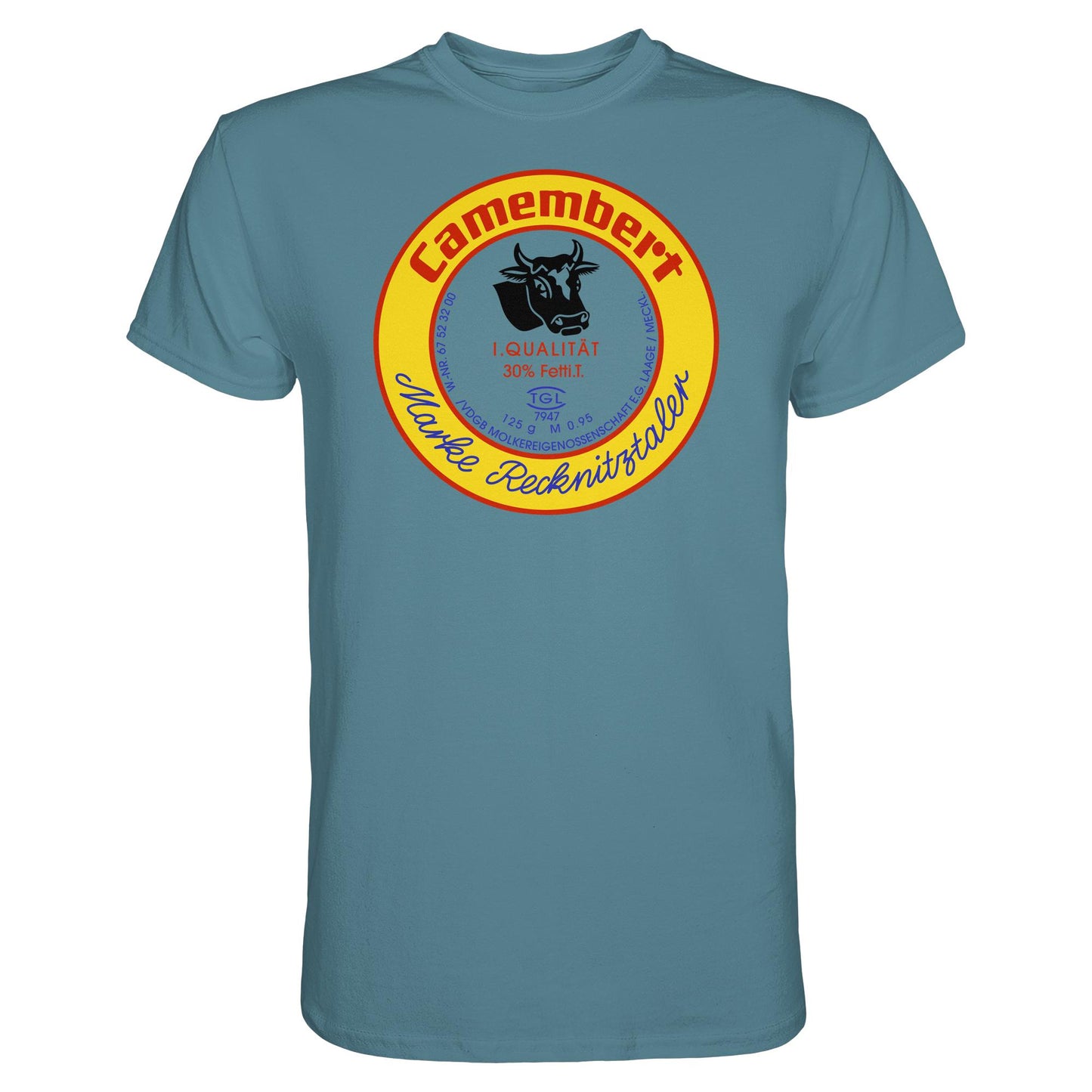 DDR Ostalgie Shirt Unisex • RECKNITZTALER CAMEMBERT - MOLKEREIGENOSSENSCHAFT LAAGE