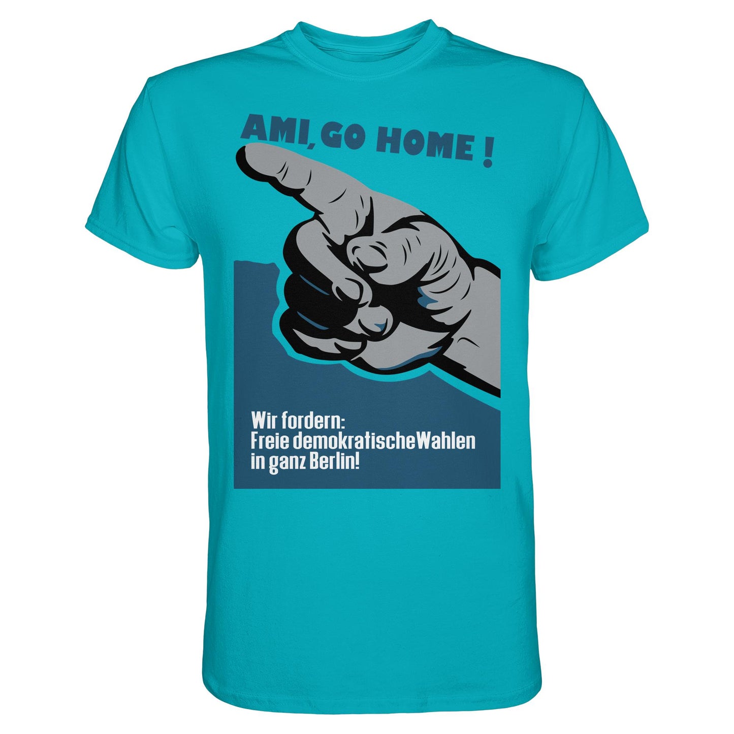 DDR Ostalgie Shirt Unisex • AMI GO HOME! ORIGINALPLAKAT 1950