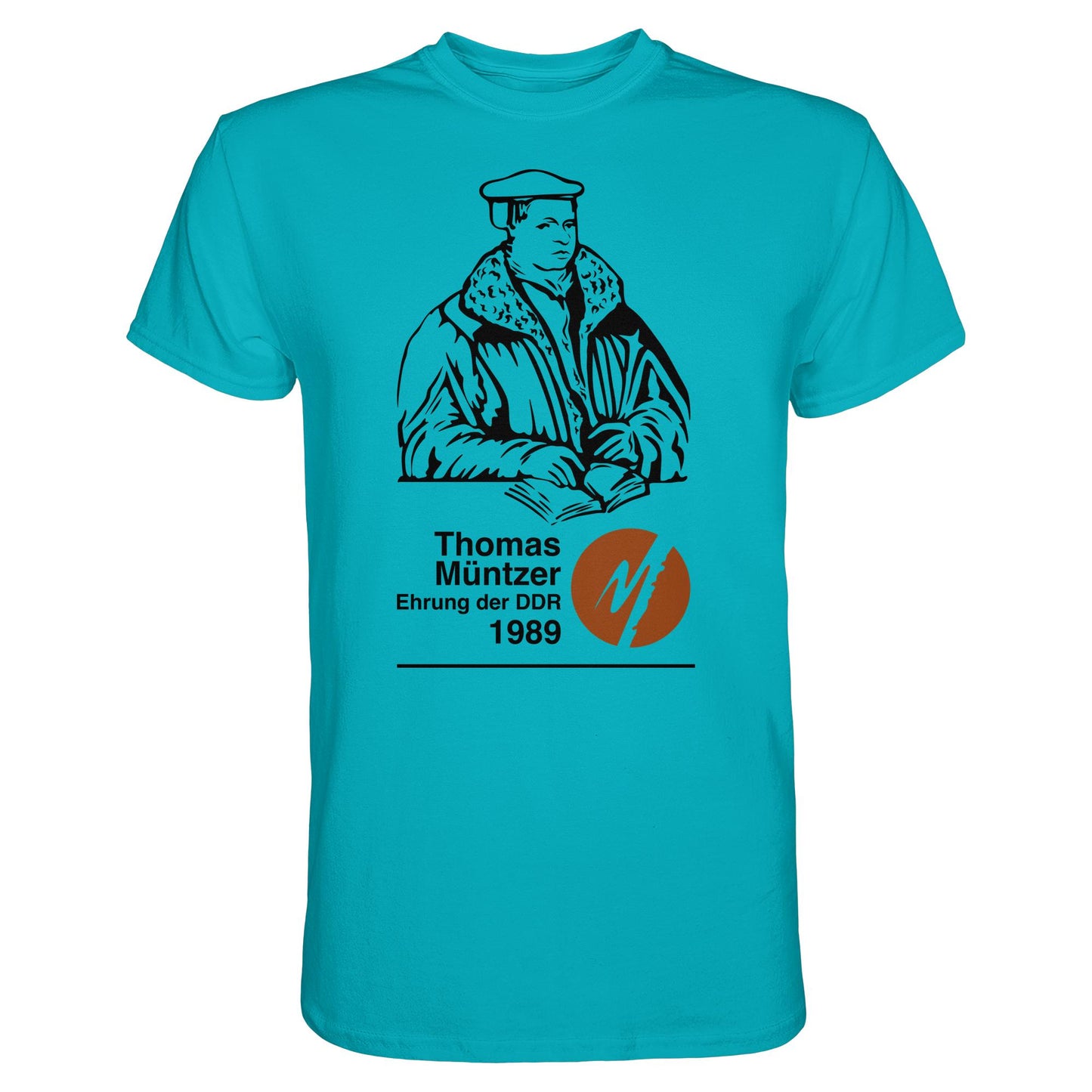 DDR Ostalgie Shirt Unisex • THOMAS MÜNTZER - EHRUNG DER DDR 1990