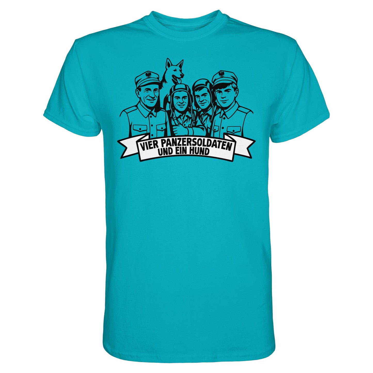 DDR Ostalgie Shirt Unisex • VIER PANZERSOLDATEN UND EIN HUND