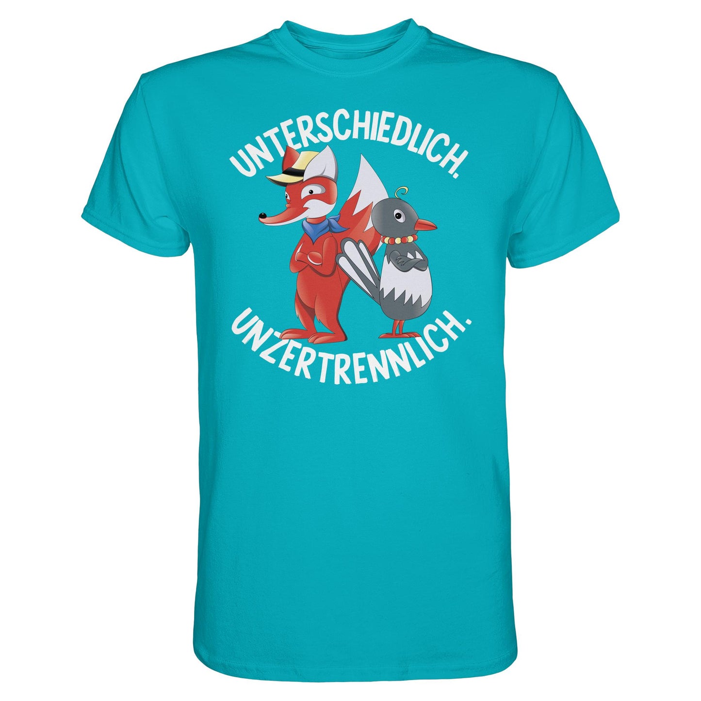 DDR Ostalgie Shirt Unisex • UNSER SANDMÄNNCHEN - HERR FUCHS & FRAU ELSTER, UNZERTRENNLICH